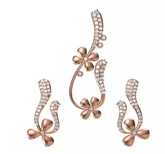 Women Earrings Pendant Set STL JCD Details