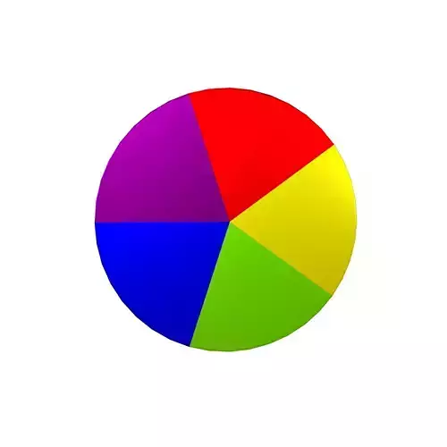 Color Wheel v2 002 Low-poly 3D model