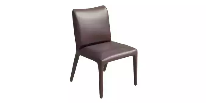 Brown Leather Dining Chair