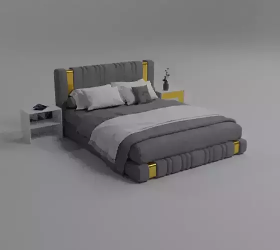 Bed interior 3D model Muraglia Luxury Bedroom