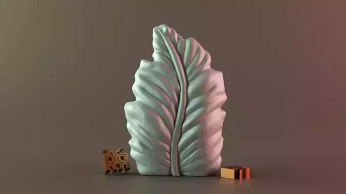 Leaf Candle 3D print model