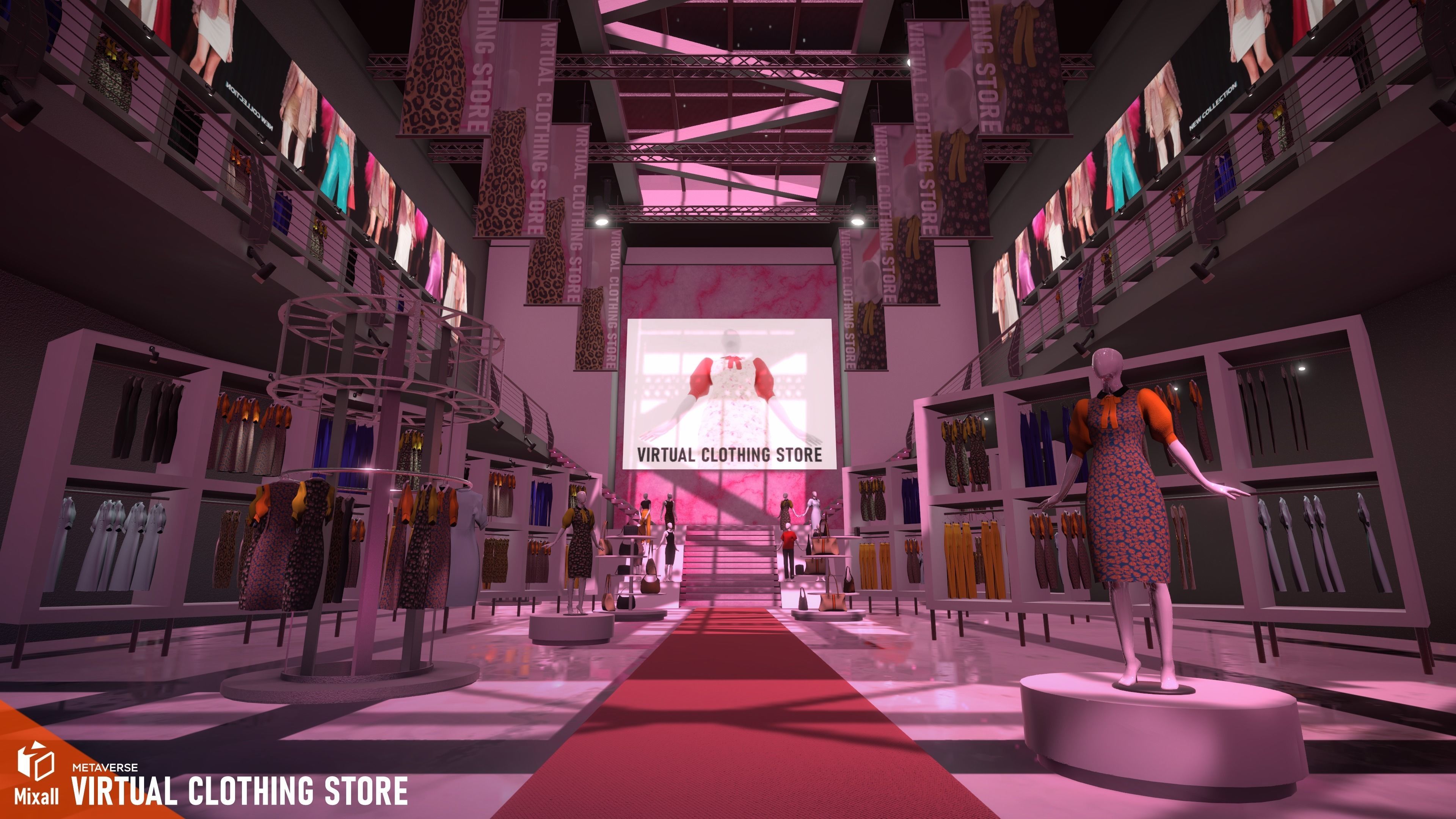 Virtual Clothing Store - Metaverse Low-poly 3D model_8