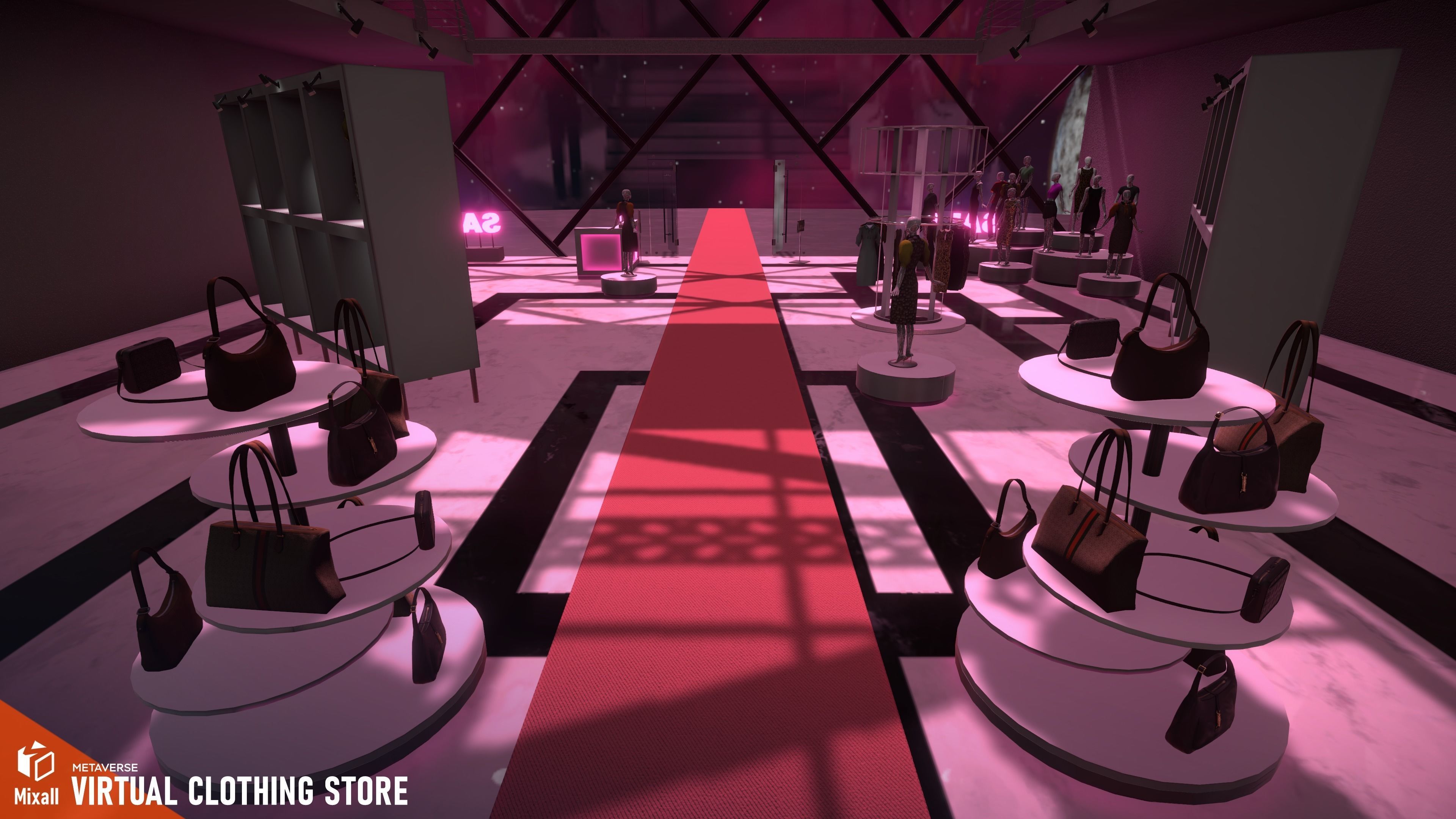 Virtual Clothing Store - Metaverse Low-poly 3D model_11