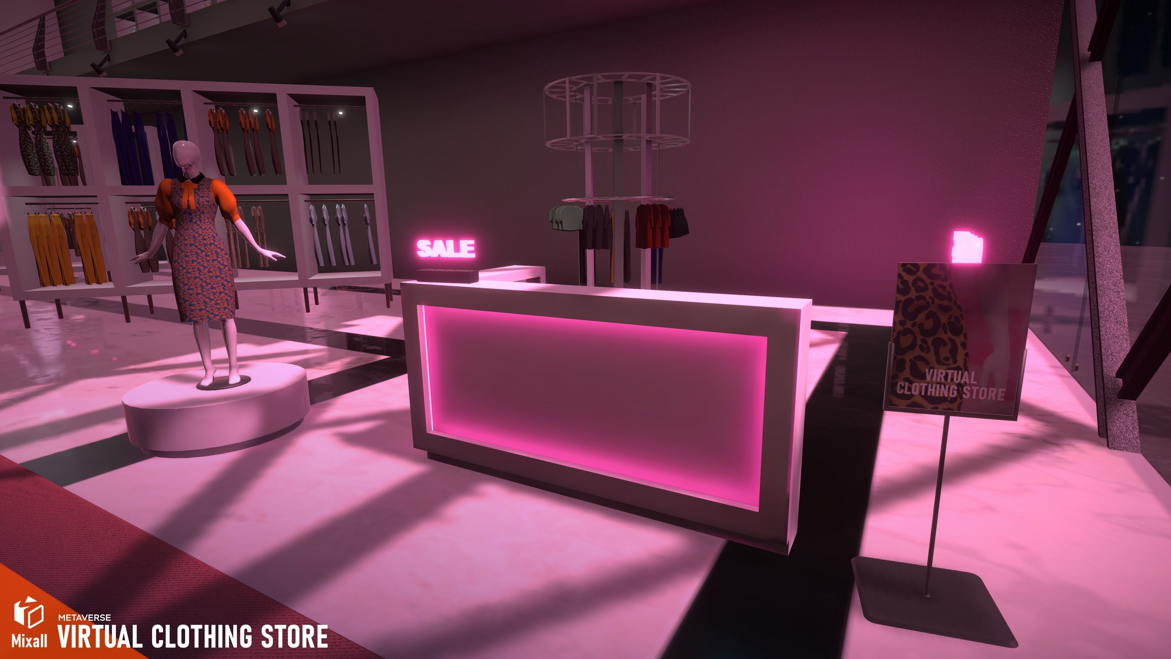 Virtual Clothing Store - Metaverse Low-poly 3D model_6