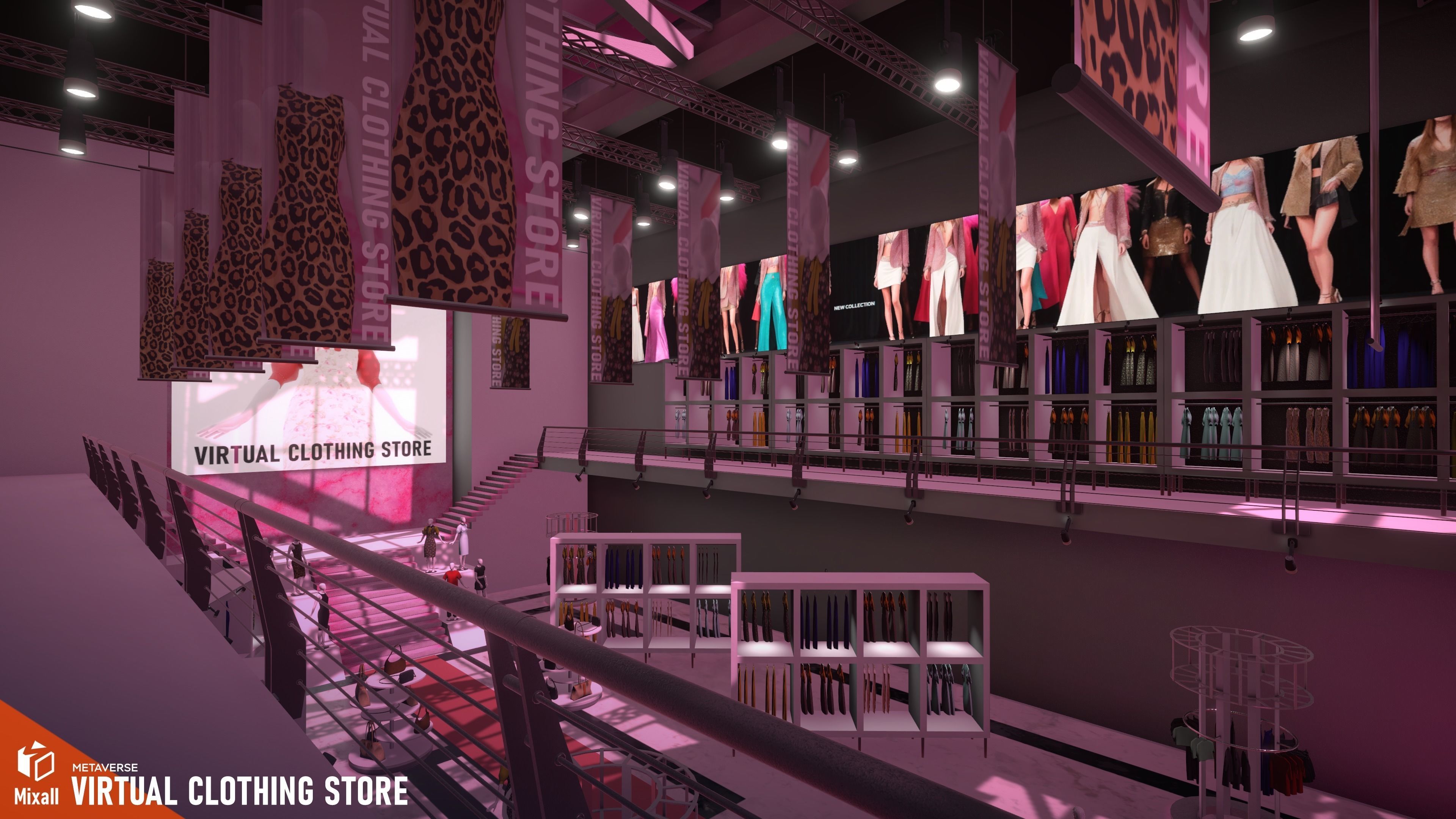 Virtual Clothing Store - Metaverse Low-poly 3D model_14