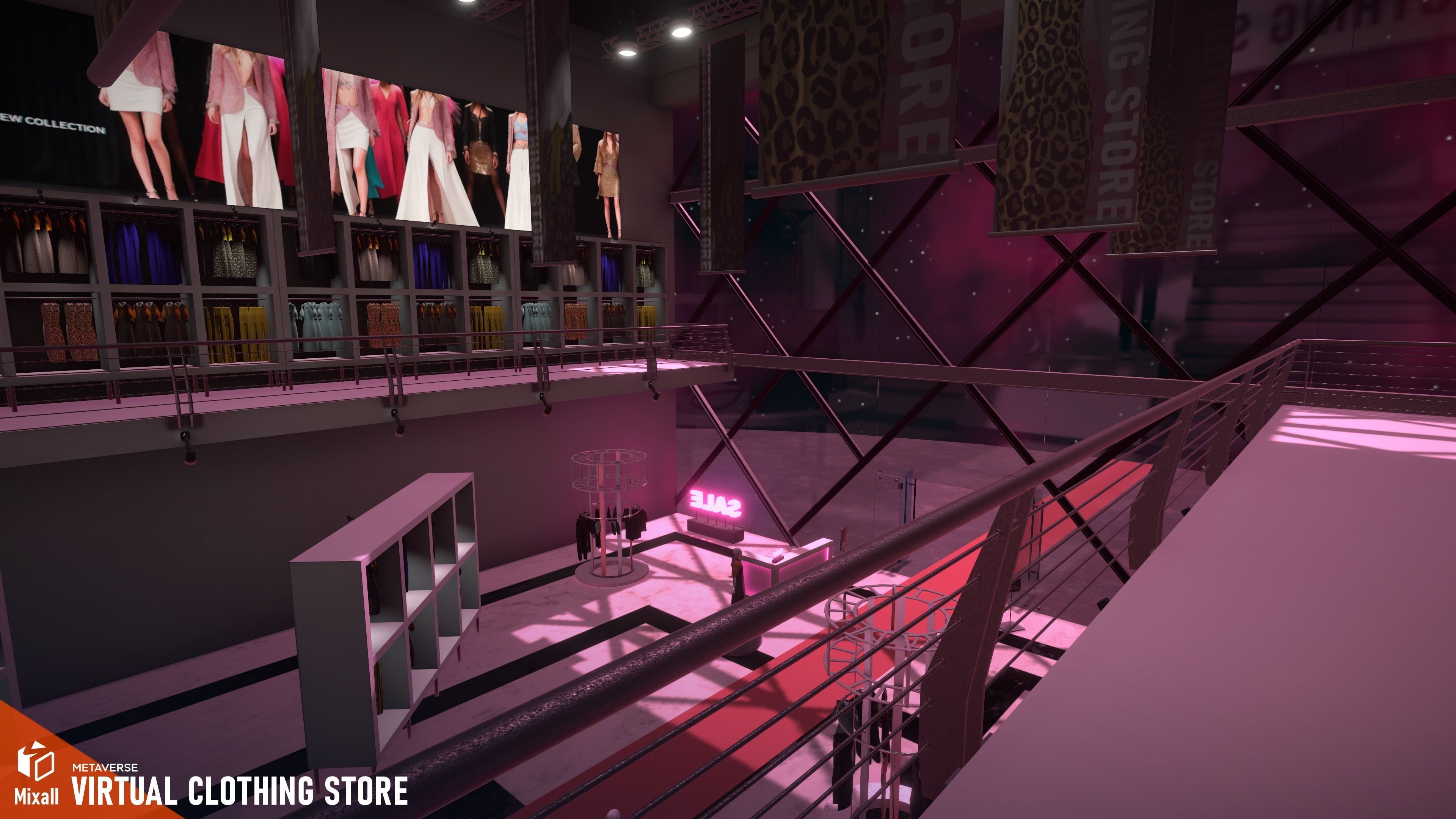 Virtual Clothing Store - Metaverse Low-poly 3D model_13