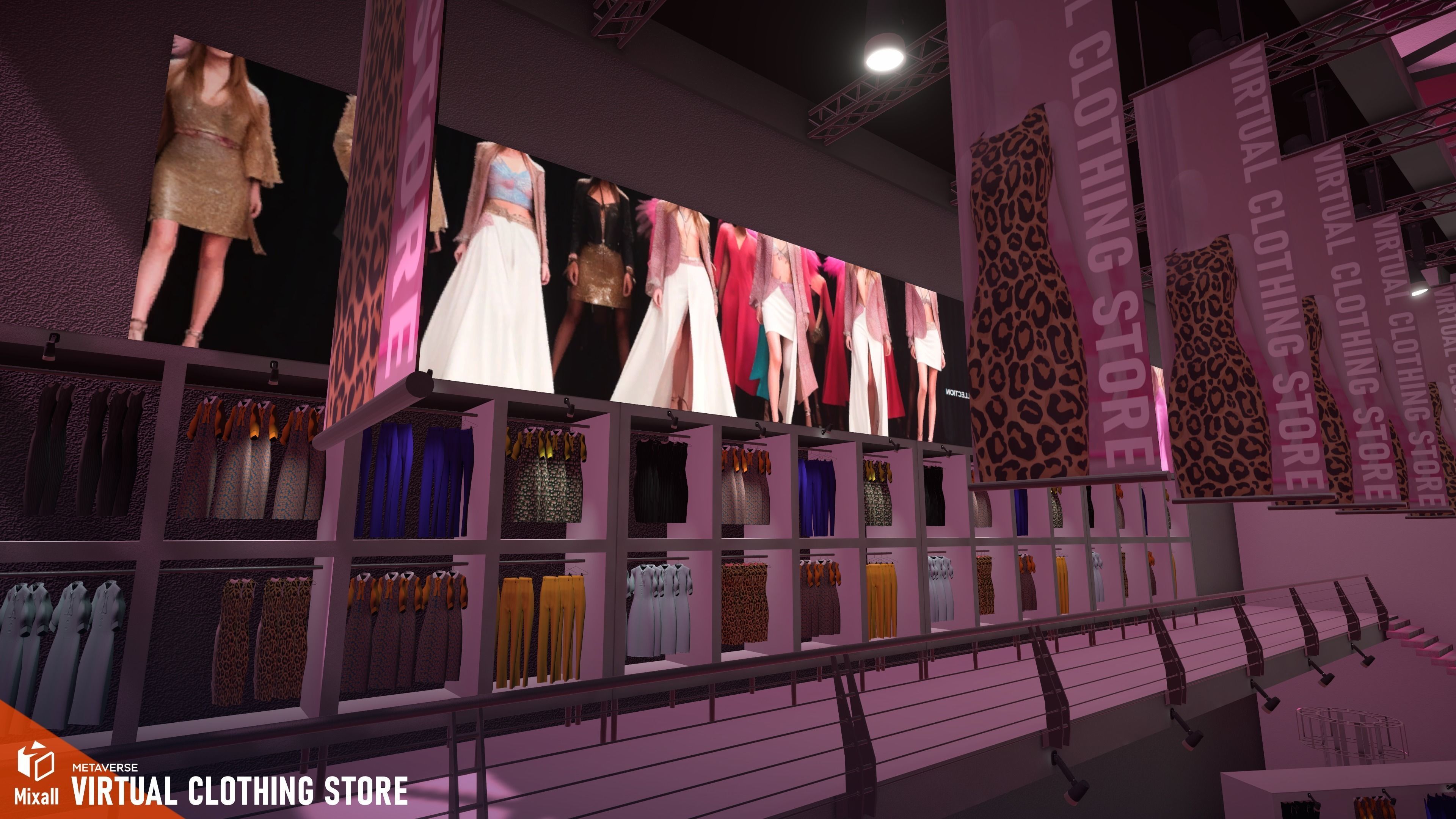 Virtual Clothing Store - Metaverse Low-poly 3D model_2