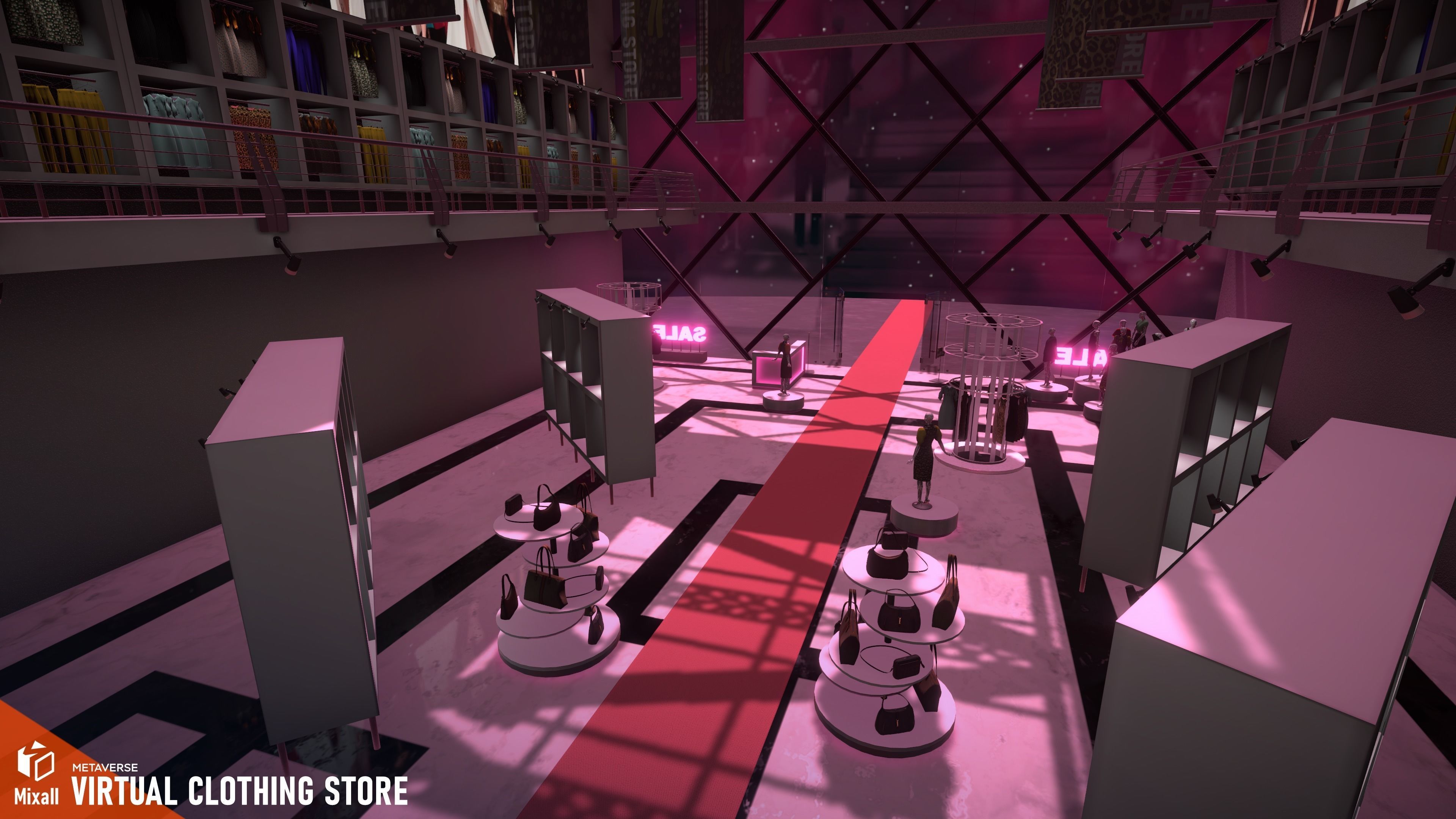 Virtual Clothing Store - Metaverse Low-poly 3D model_12