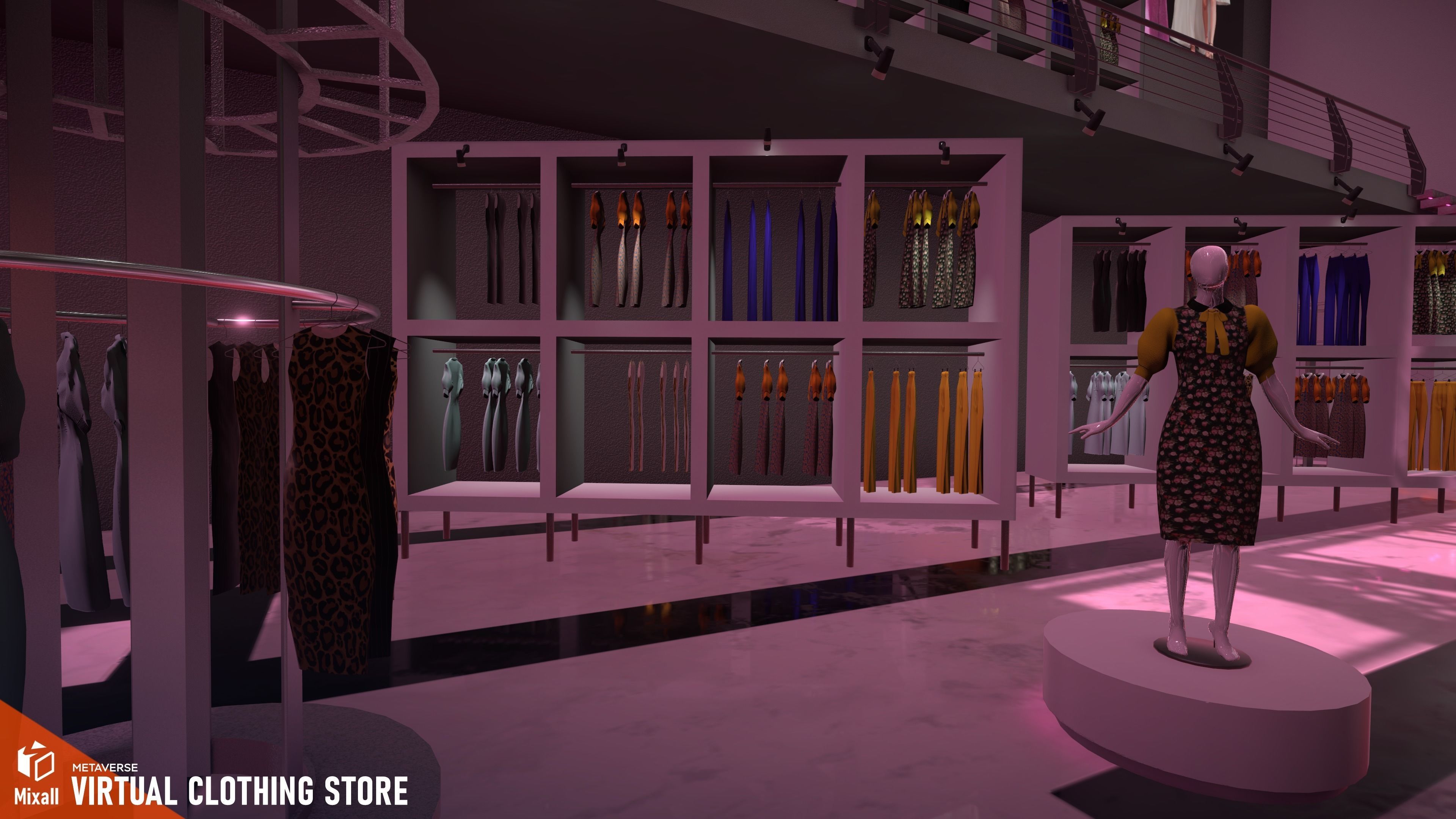 Virtual Clothing Store - Metaverse Low-poly 3D model_5