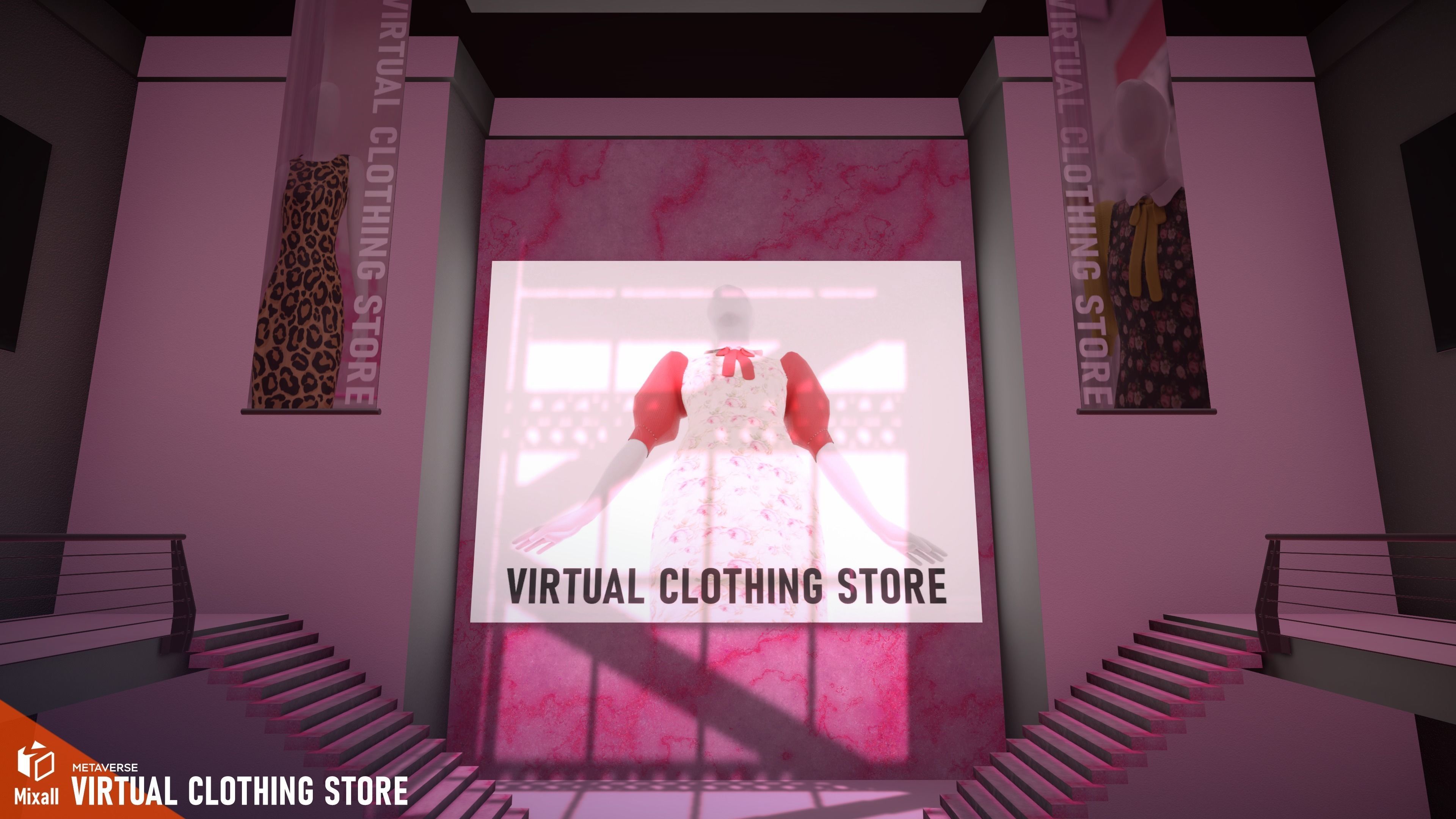 Virtual Clothing Store - Metaverse Low-poly 3D model_3
