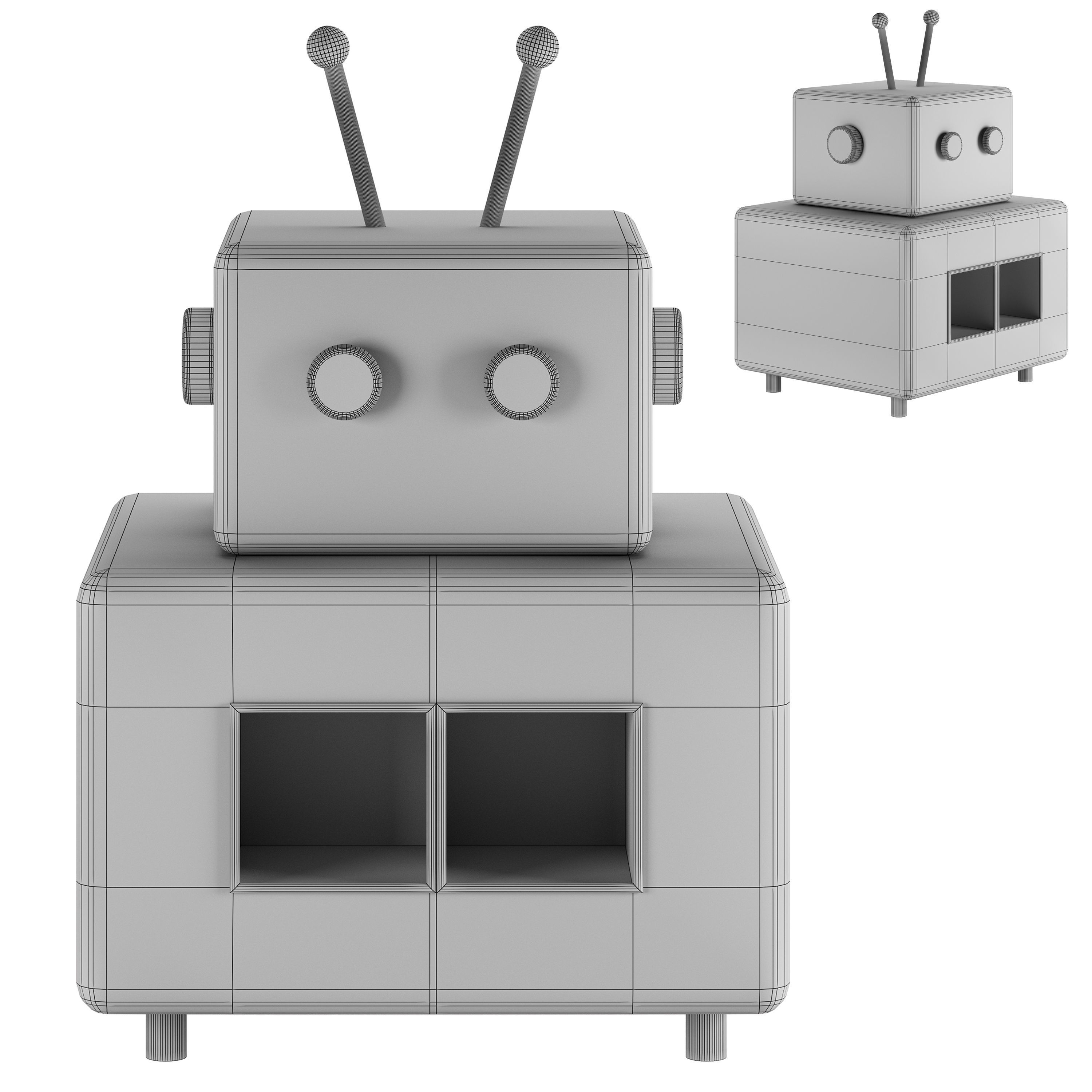 Robot Nightstand 3D model_1