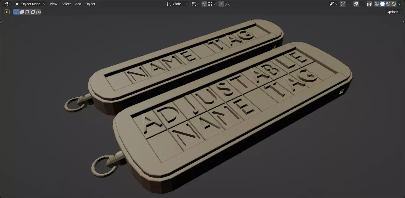 Customizable Name Tag 3D print model_0