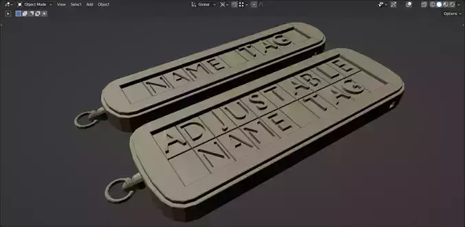 Customizable Name Tag 3D print model