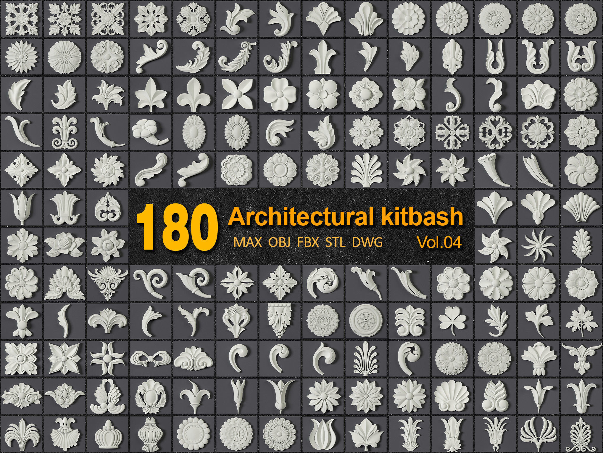 180 ARCHITECTURAL KITBASH - VOL 04 3D model_0