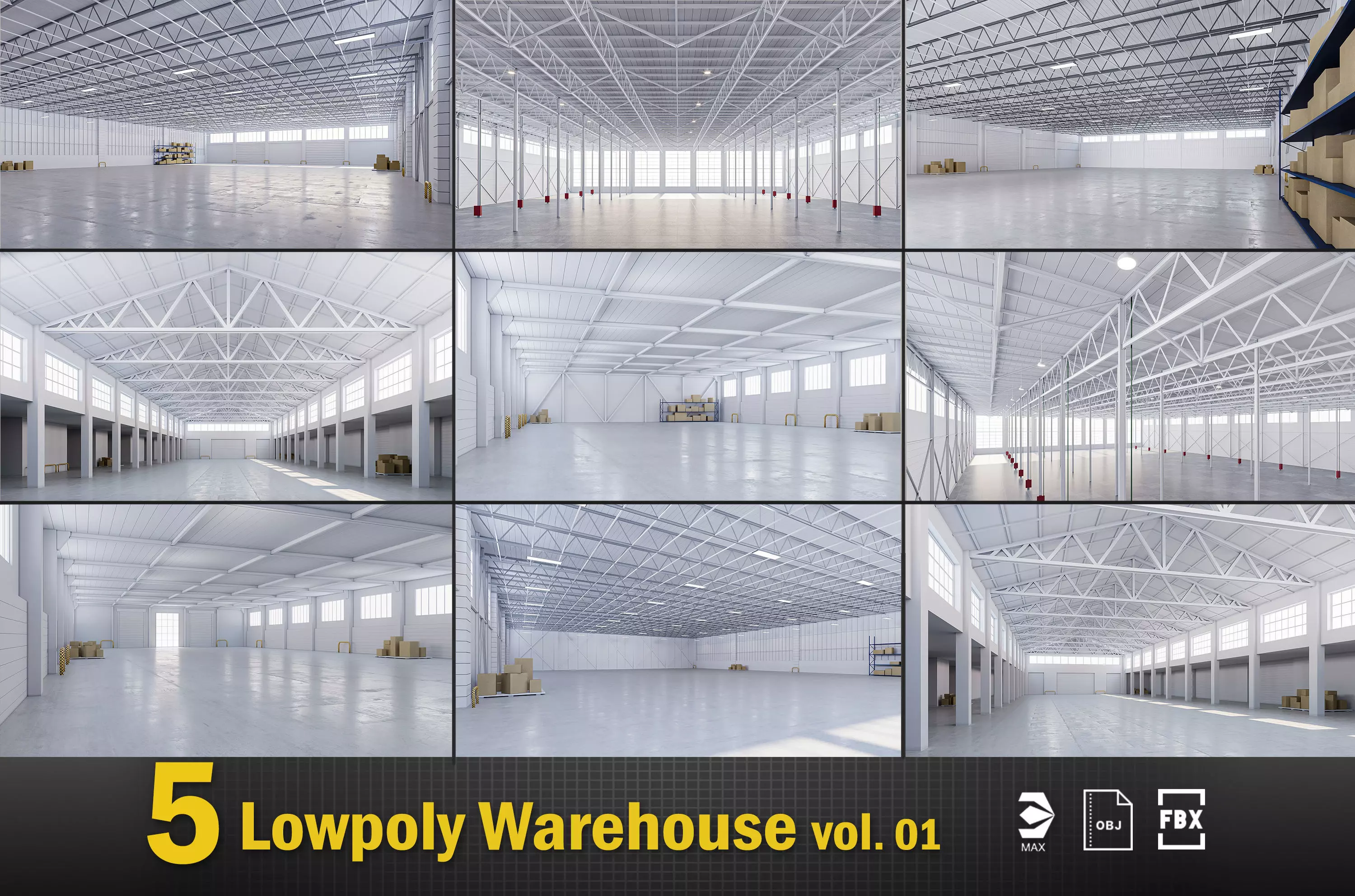 5 Low Poly Warehouse Collection vol 01 _0