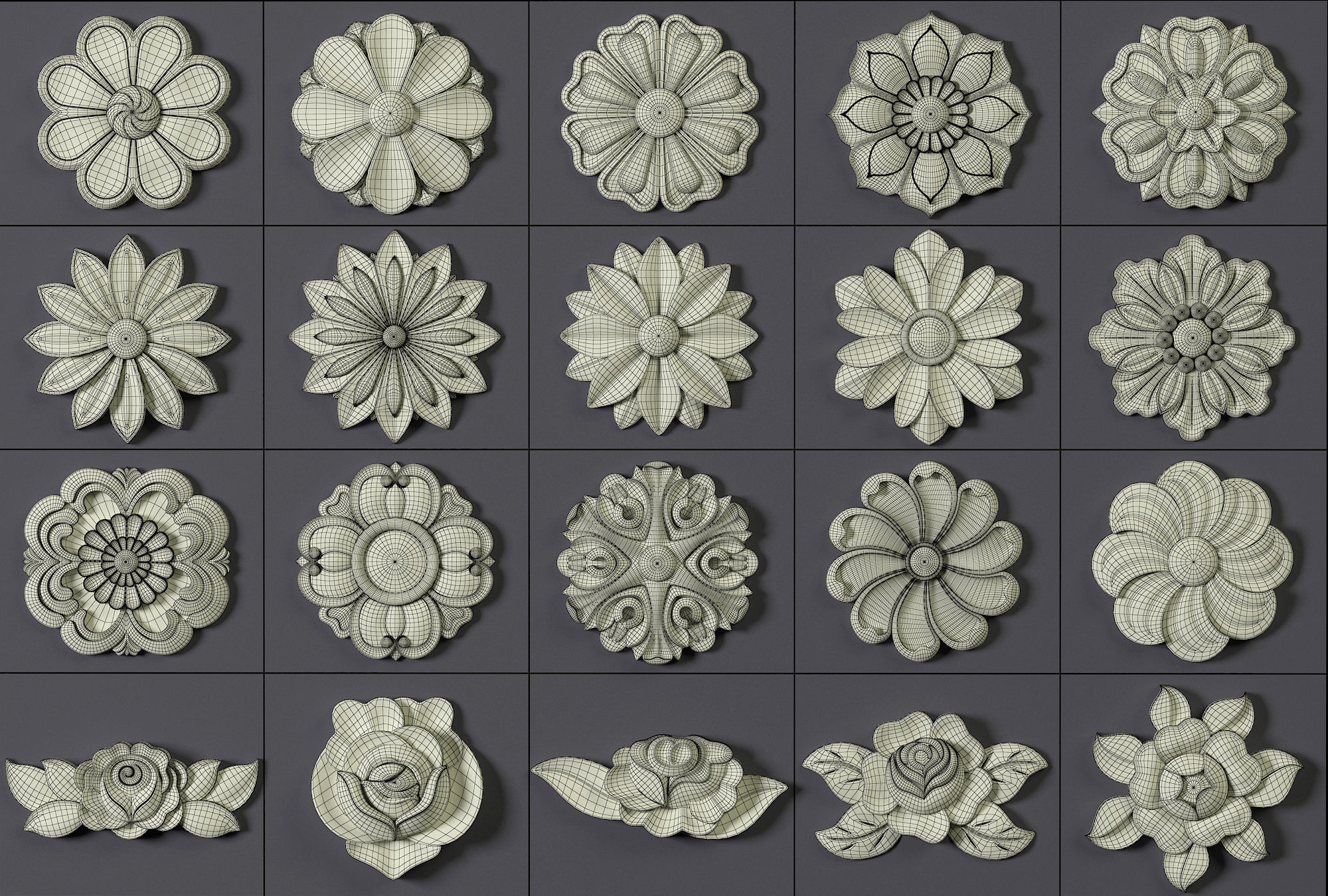 180 Ornament Brushes 4K Alphas and 3D Models- VOL 04 3D model_20