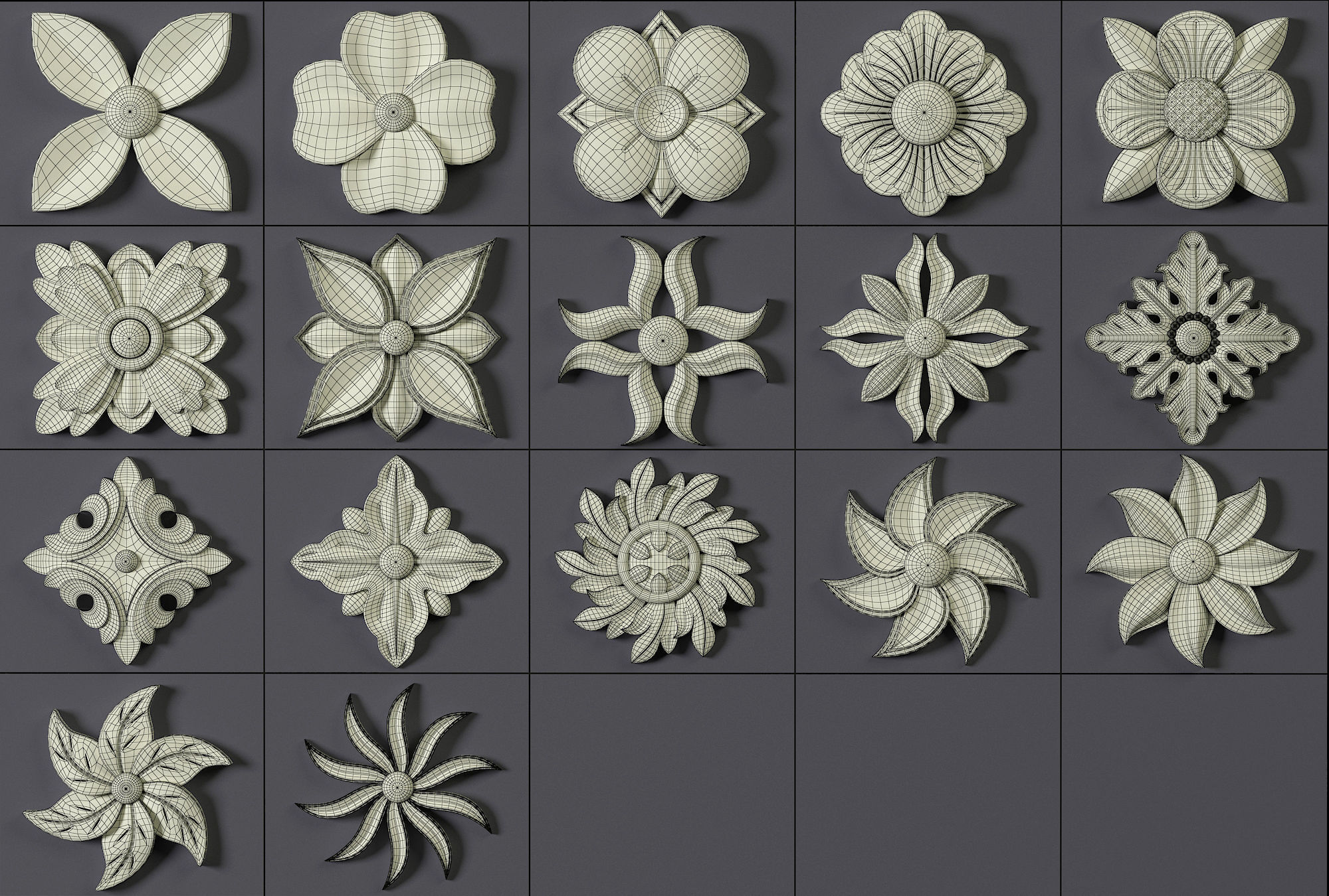 180 Ornament Brushes 4K Alphas and 3D Models- VOL 04 3D model_18