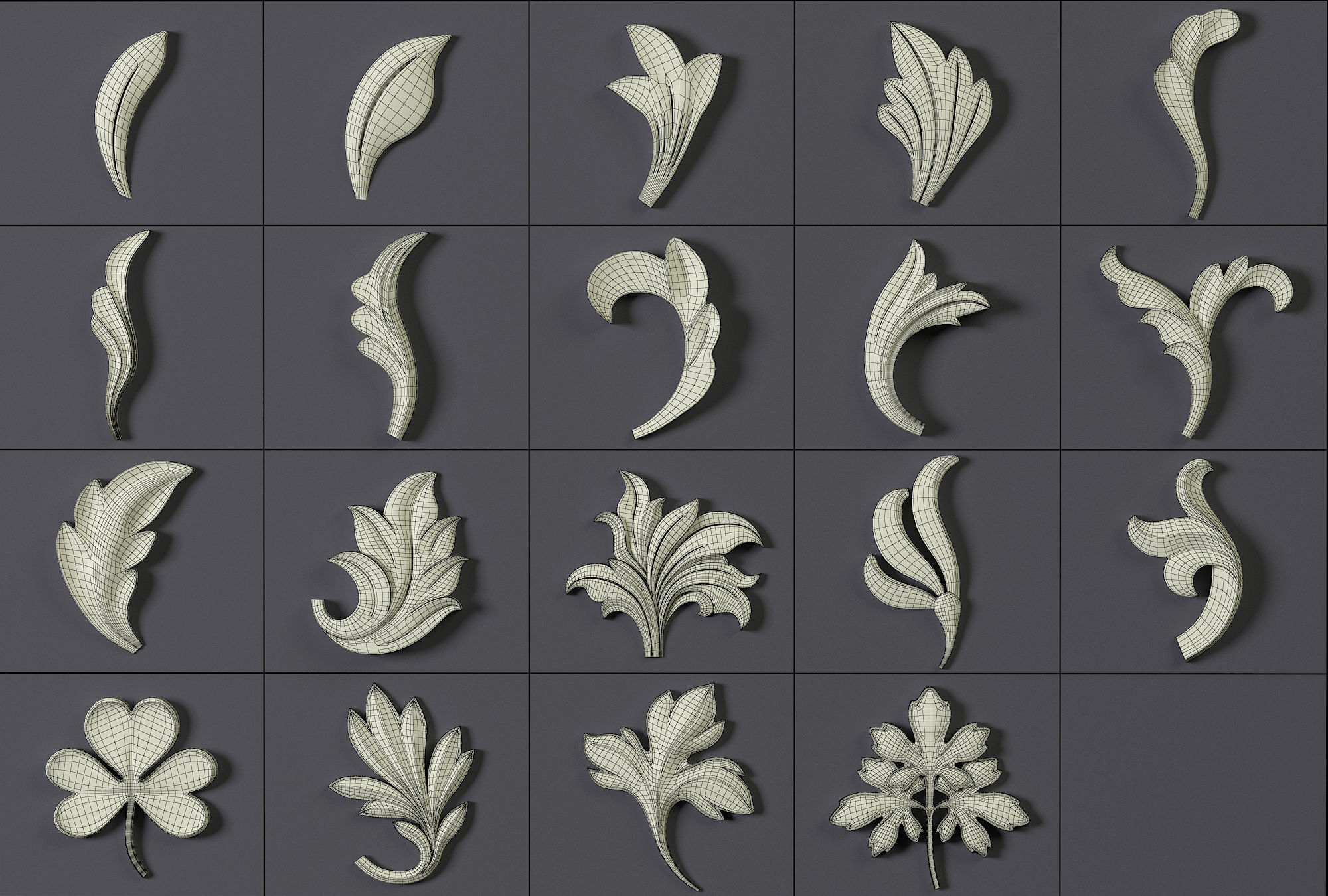 180 Ornament Brushes 4K Alphas and 3D Models- VOL 04 3D model_22