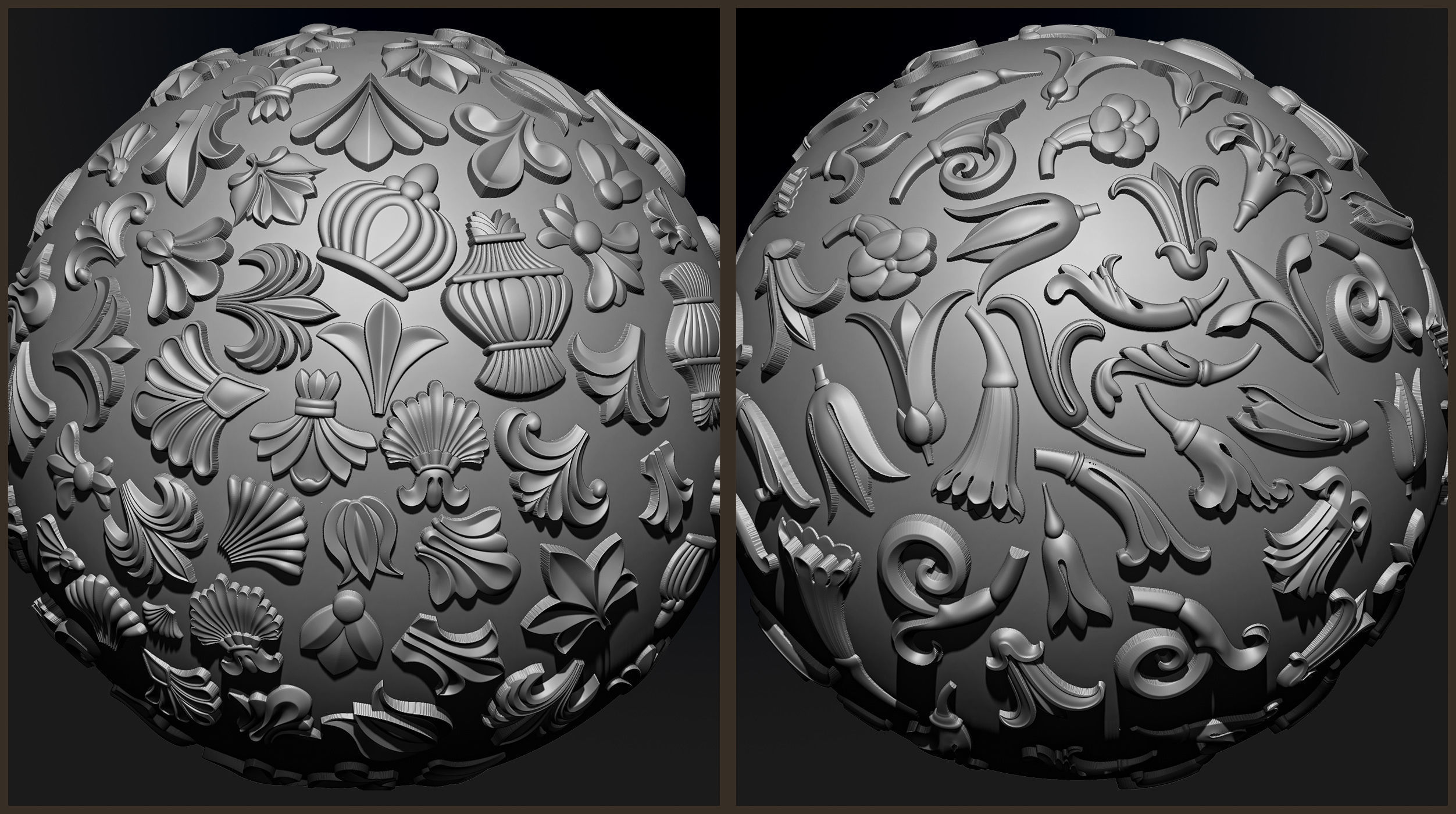 180 Ornament Brushes 4K Alphas and 3D Models- VOL 04 3D model_5