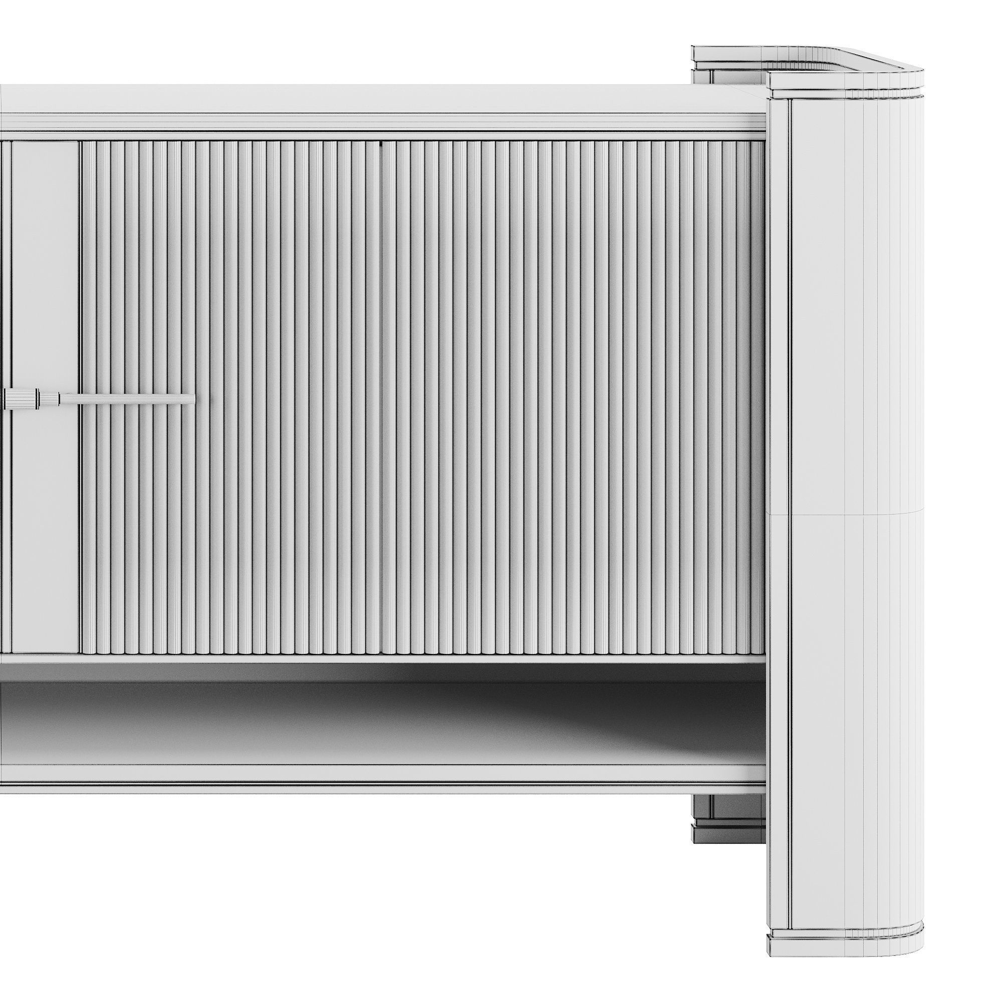 Frato BUENOS AIRES 2023 Black Sideboard Low-poly 3D model_7