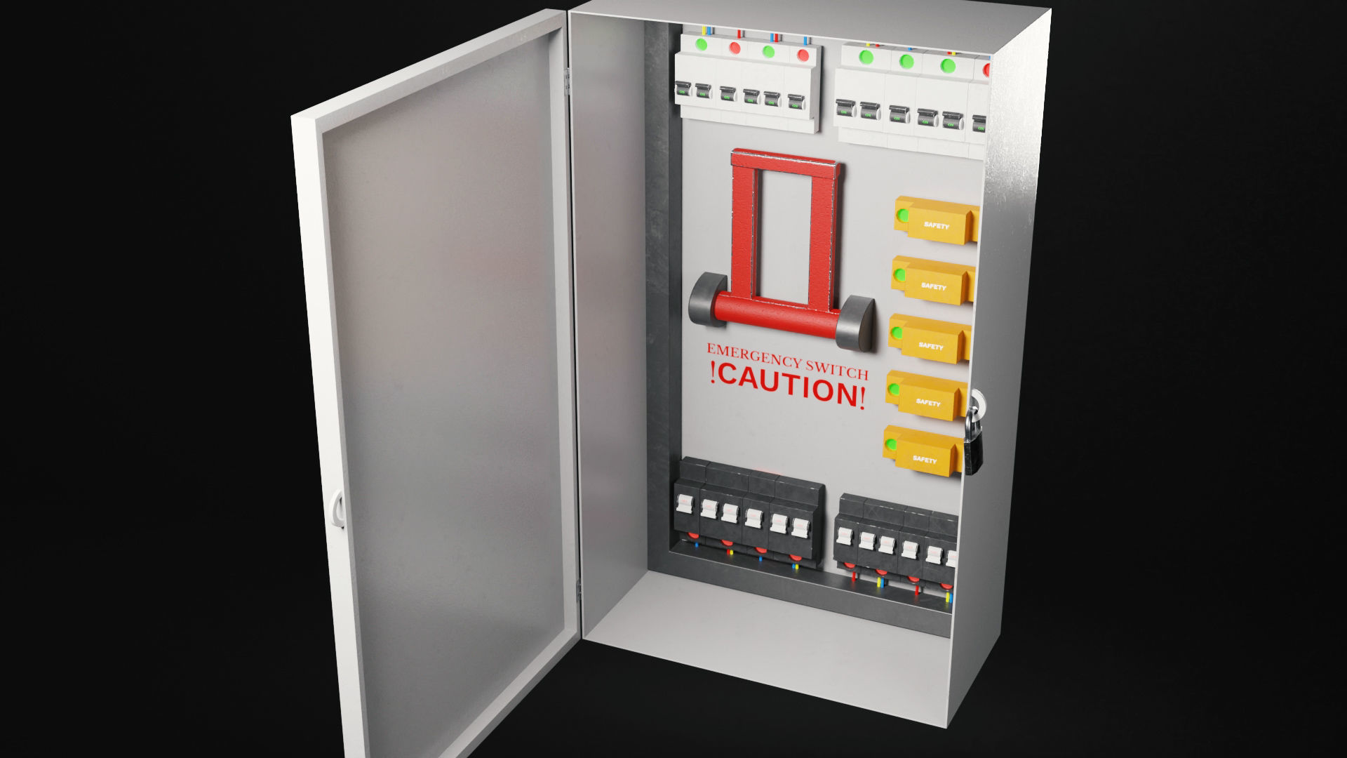 Low-Poly Electrical Control Panel by Nikdox Low-poly 3D model_4
