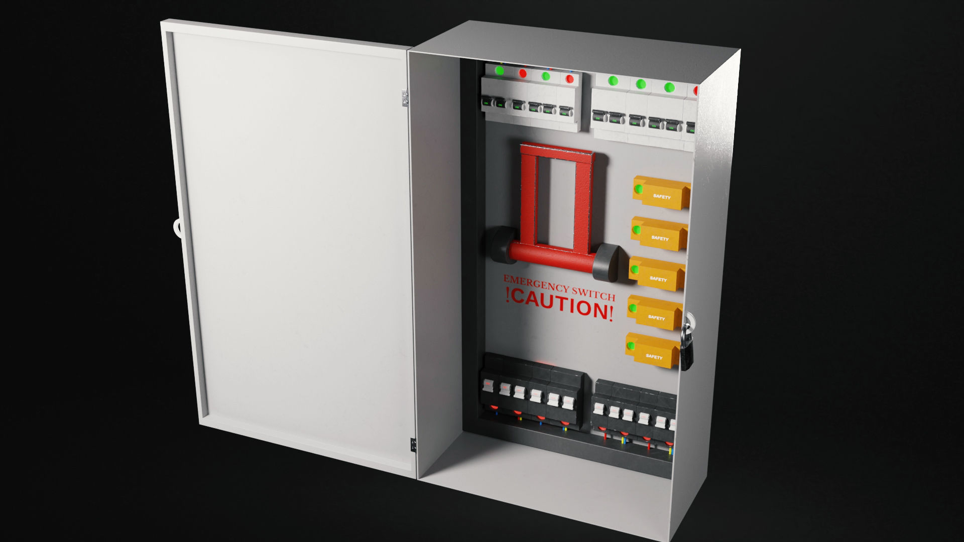 Low-Poly Electrical Control Panel by Nikdox Low-poly 3D model_2