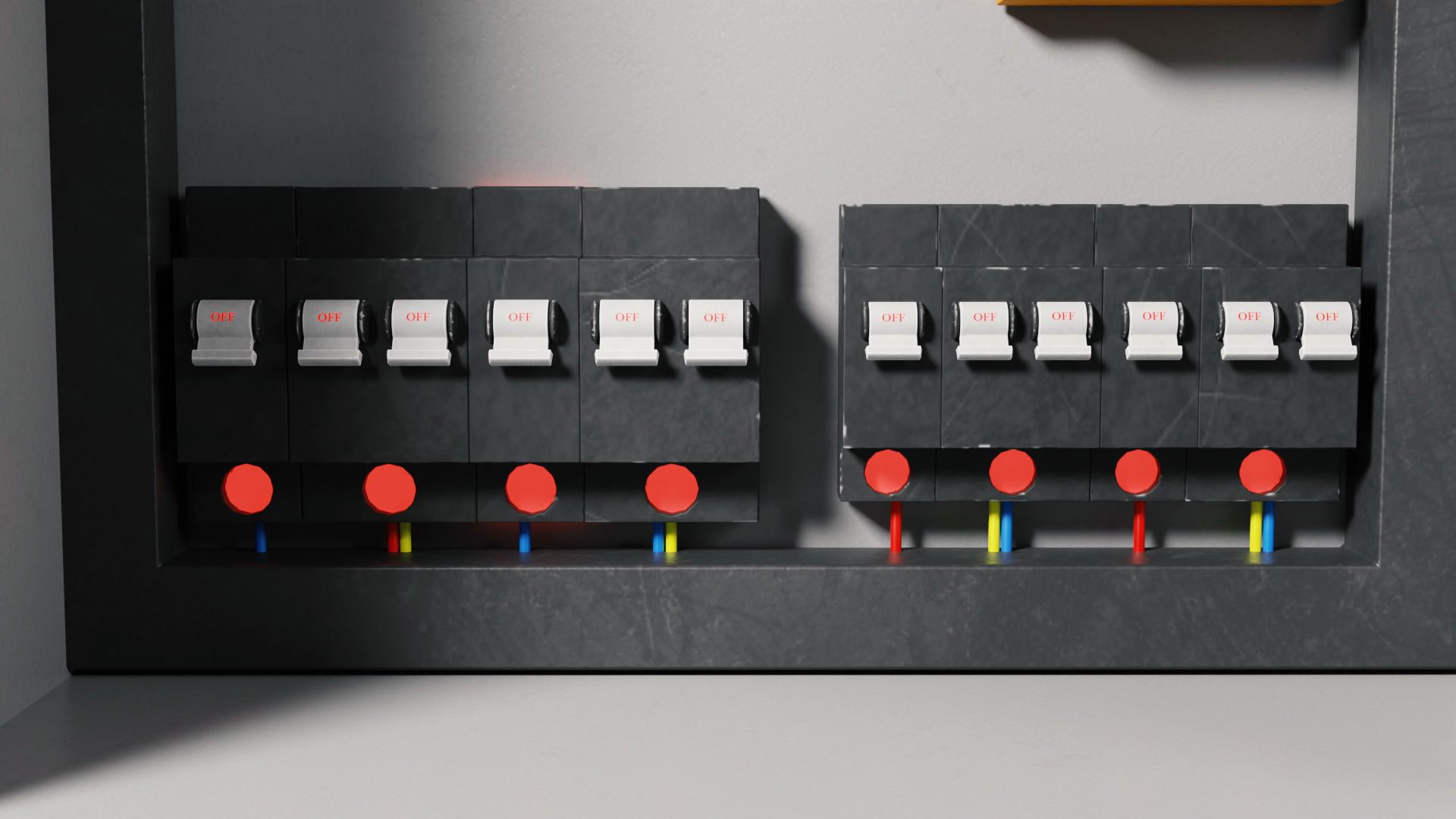Low-Poly Electrical Control Panel by Nikdox Low-poly 3D model_9