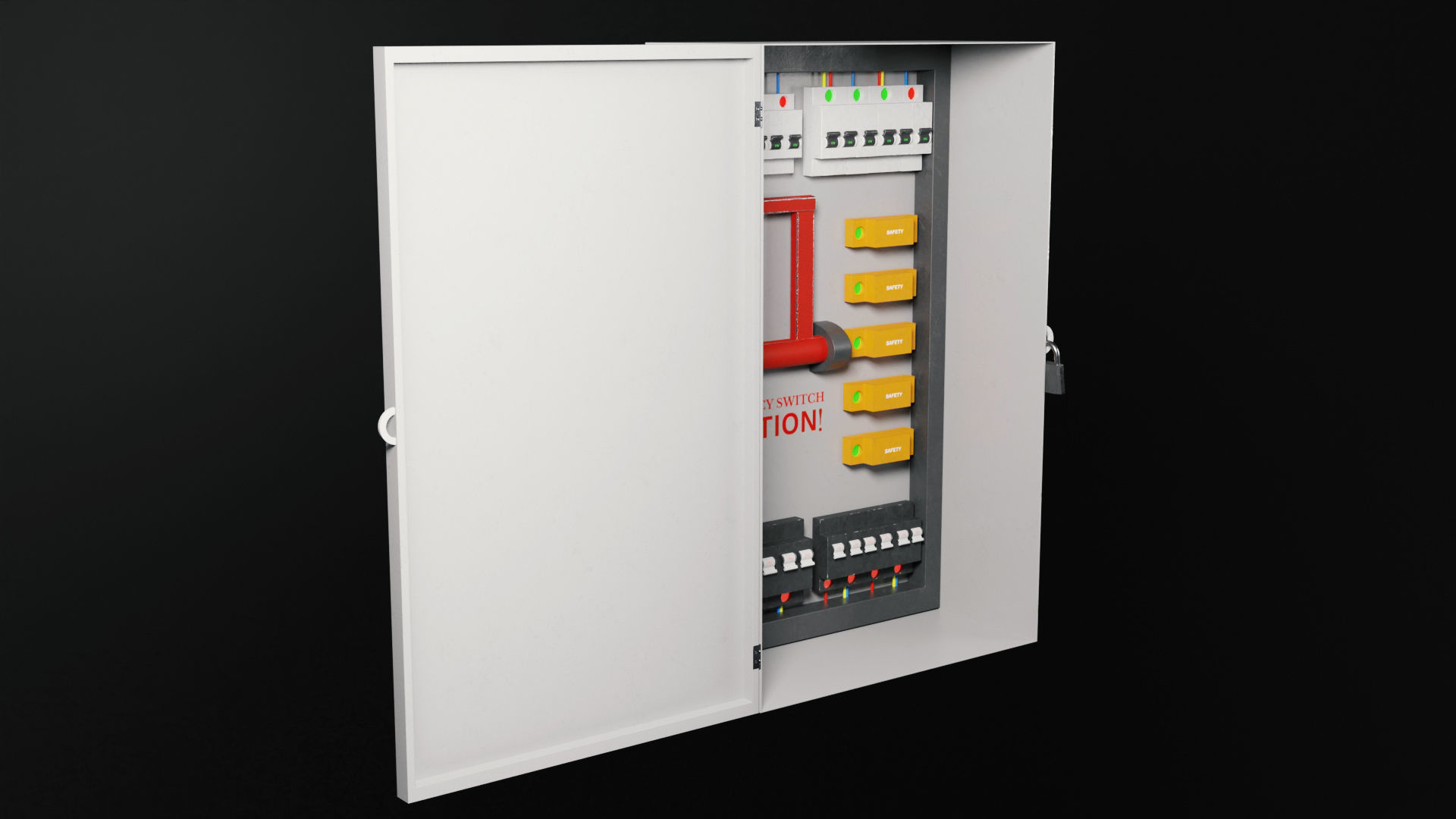 Low-Poly Electrical Control Panel by Nikdox Low-poly 3D model_11