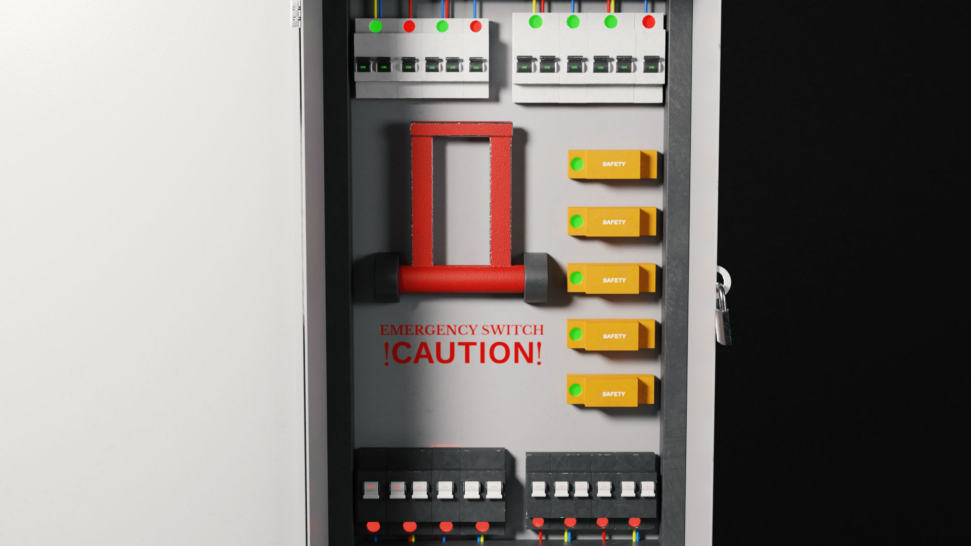 Low-Poly Electrical Control Panel by Nikdox Low-poly 3D model_6