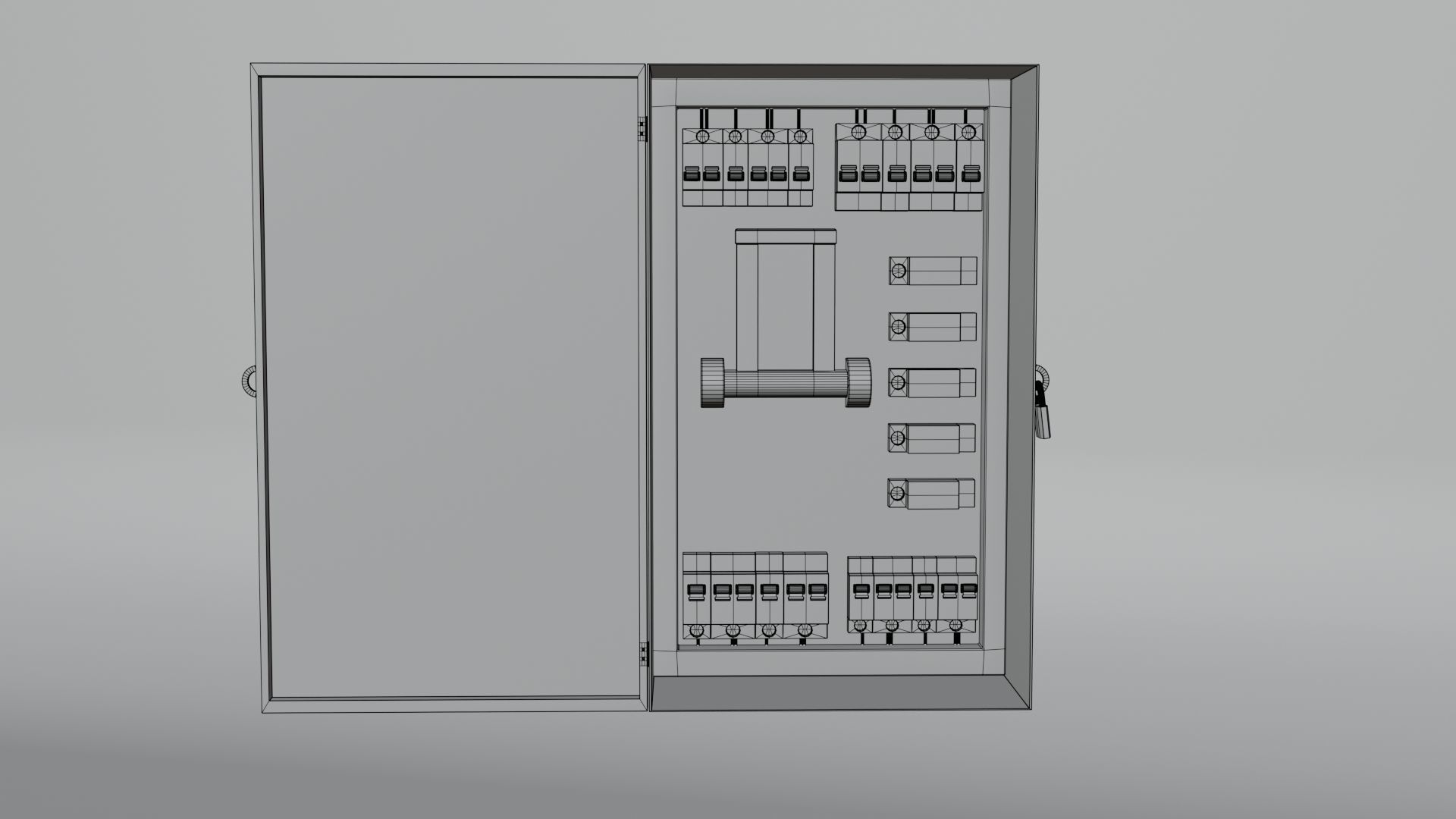 Low-Poly Electrical Control Panel by Nikdox Low-poly 3D model_20