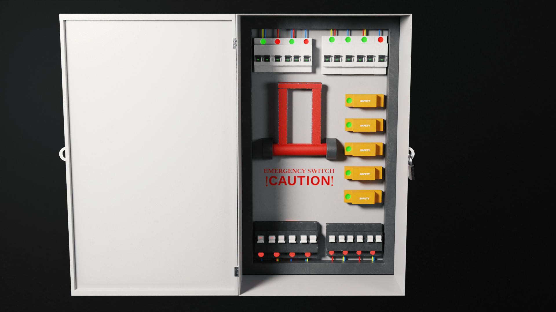 Low-Poly Electrical Control Panel by Nikdox Low-poly 3D model_5