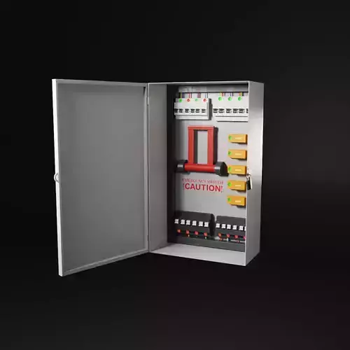 Low-Poly Electrical Control Panel by Nikdox Low-poly 3D model