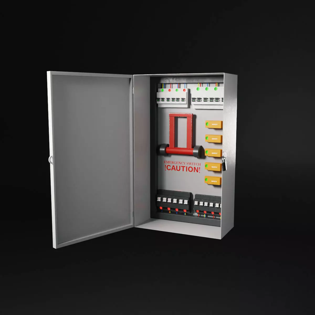 Low-Poly Electrical Control Panel by Nikdox Low-poly 3D model_0