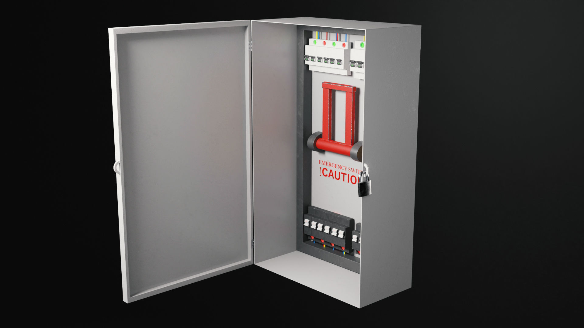 Low-Poly Electrical Control Panel by Nikdox Low-poly 3D model_12