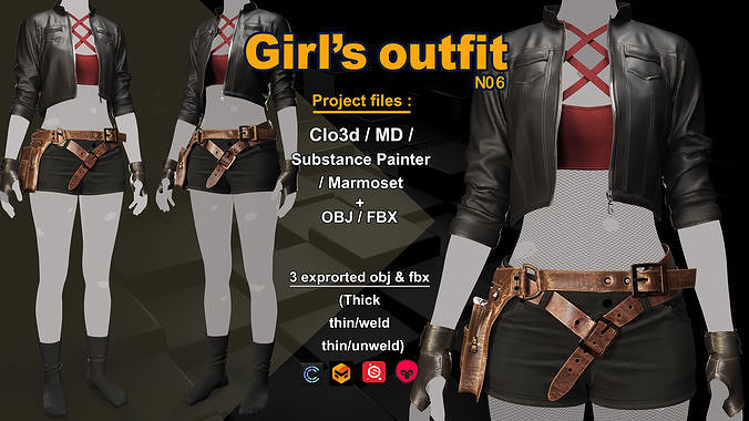 Girl outfit  3D model