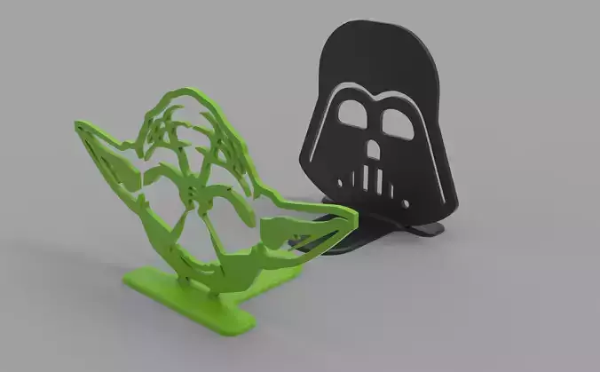 darth vader and yoda book ends