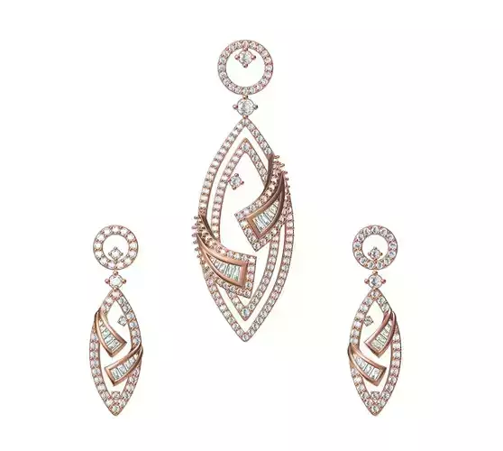 Women Earrings Pendant Set STL JCD Details