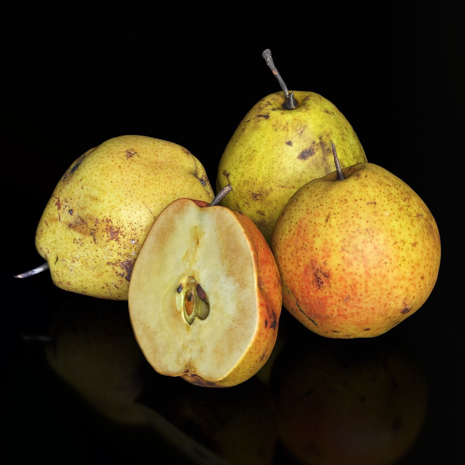 Pear in fruit bowl 2 3D model_4