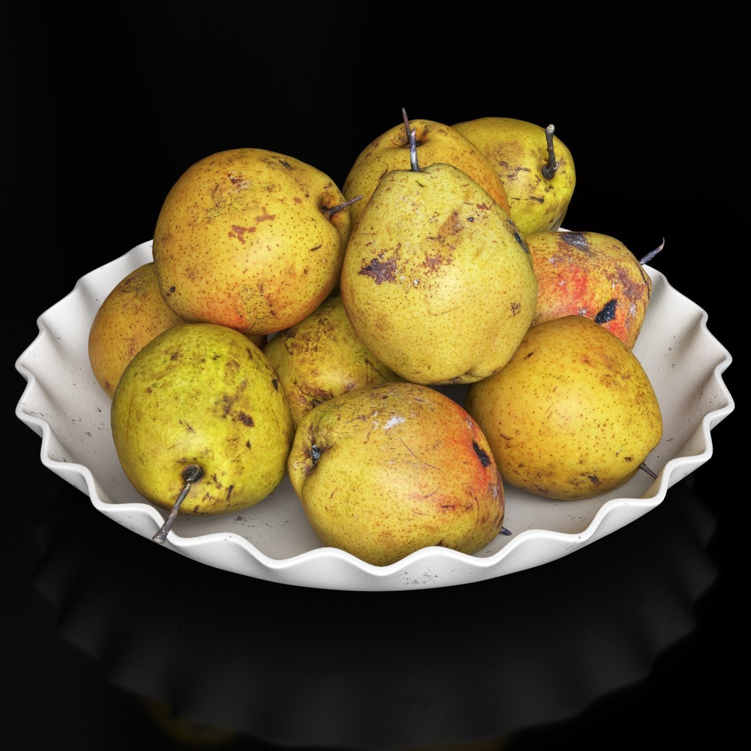 Pear in fruit bowl 2 3D model_1