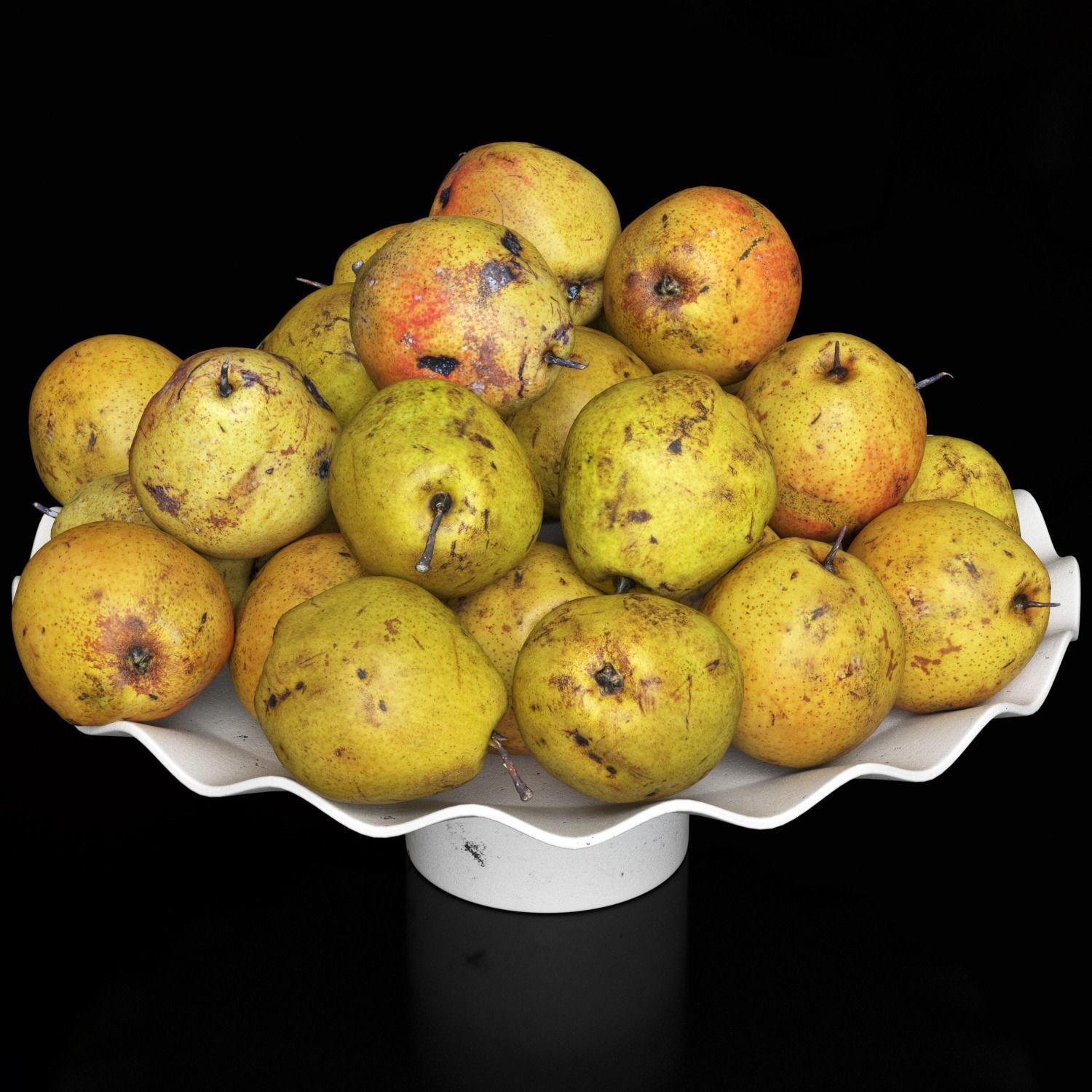 Pear in fruit bowl 2 3D model_2