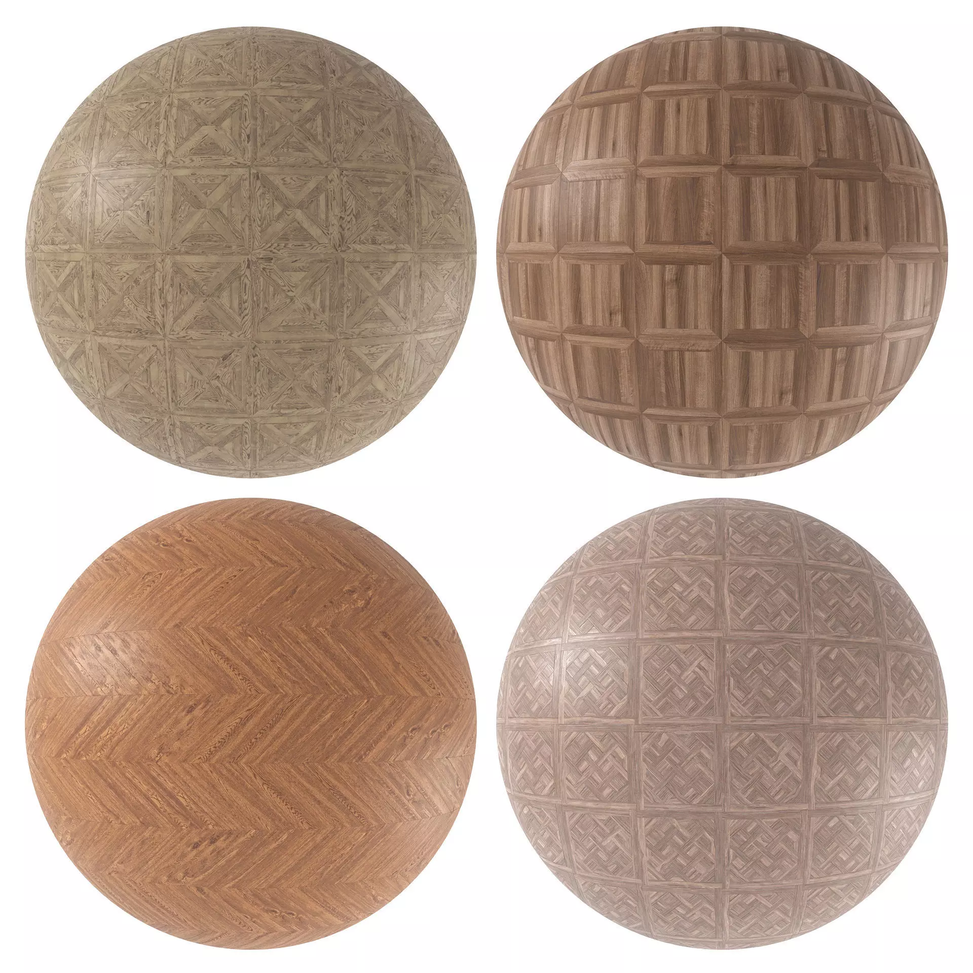 Parquet - Laminate - Wooden floor 4 in 1 3D model_0