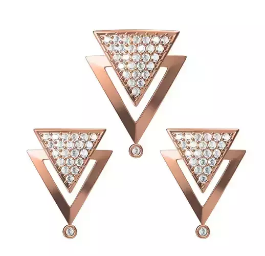 Women Earrings Pendant Set STL JCD Details 3D print model Women Earrings Pendant Set STL JCD Details 3D print model