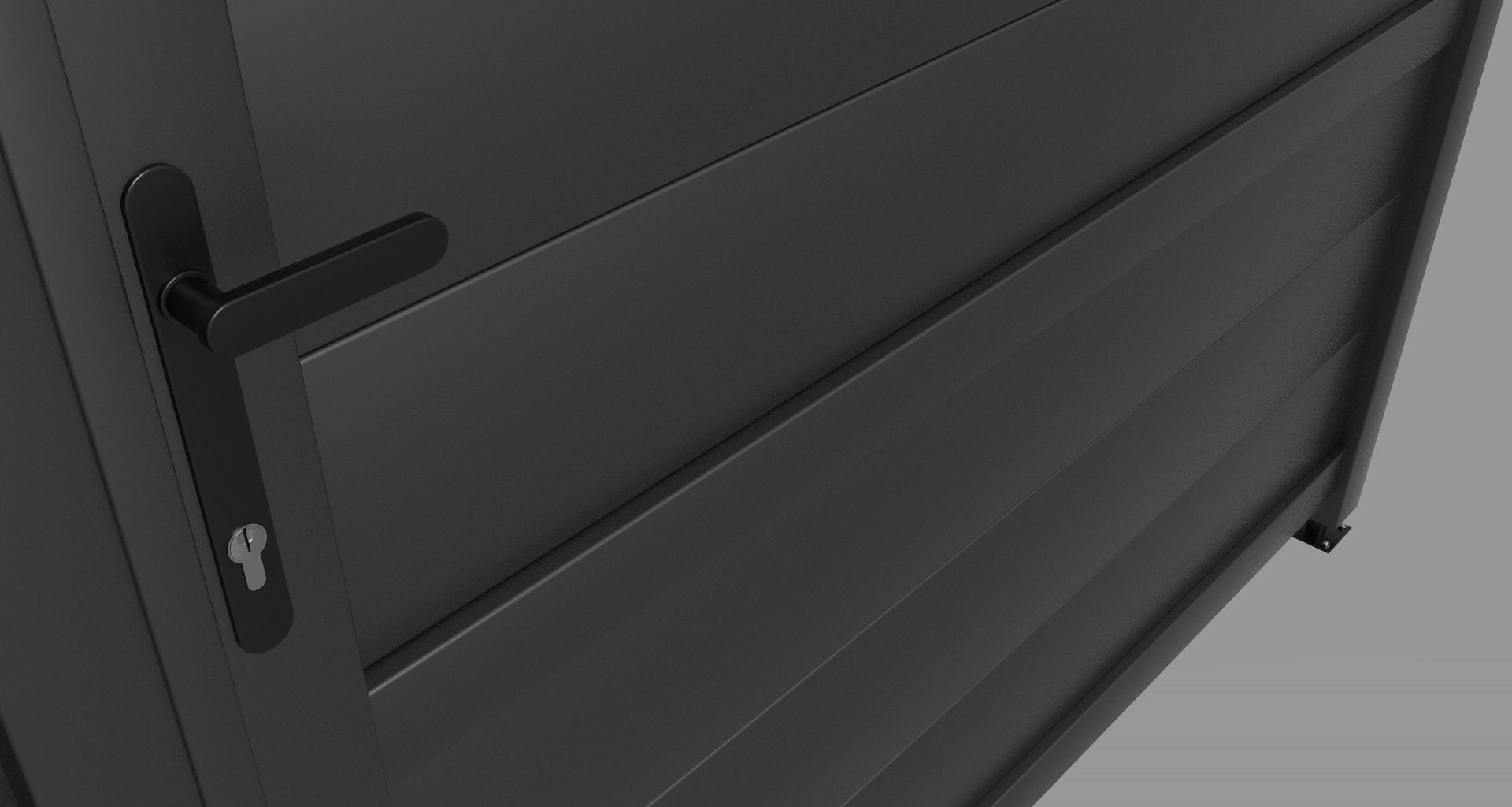 Aluminum swing gate 3D model_3