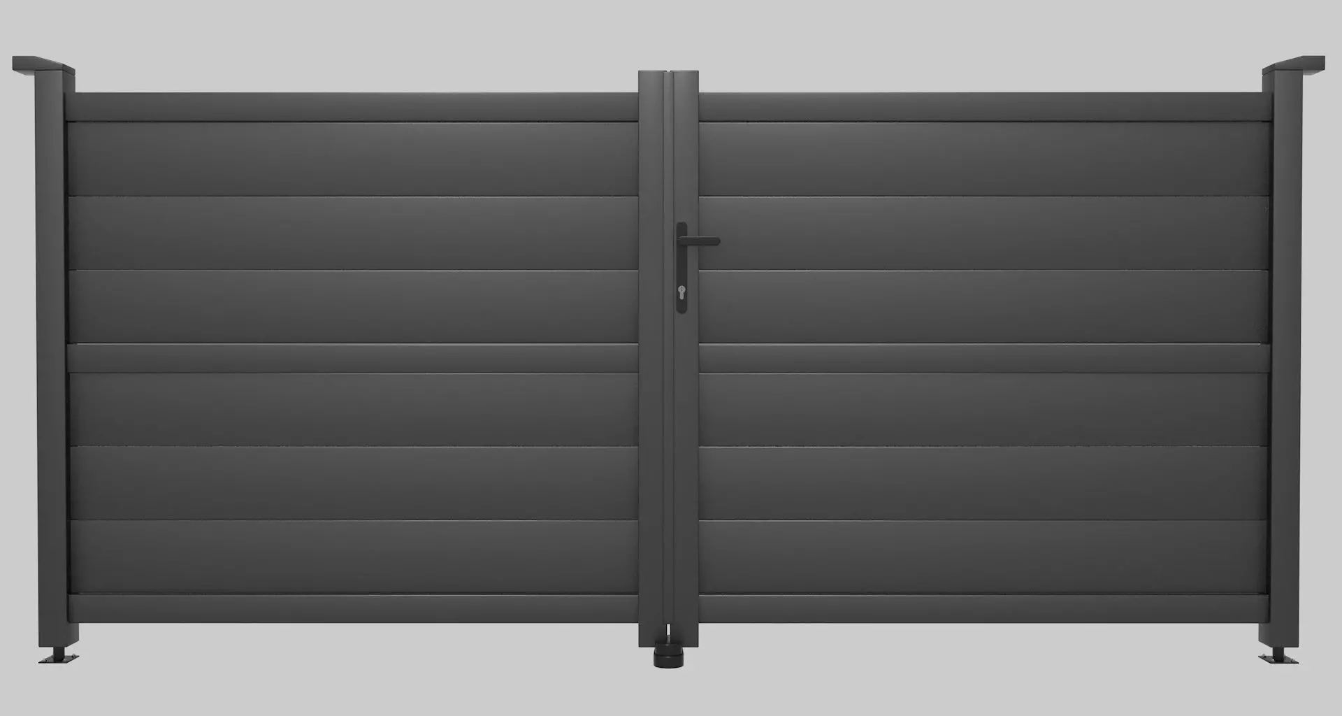 Aluminum swing gate 3D model_0