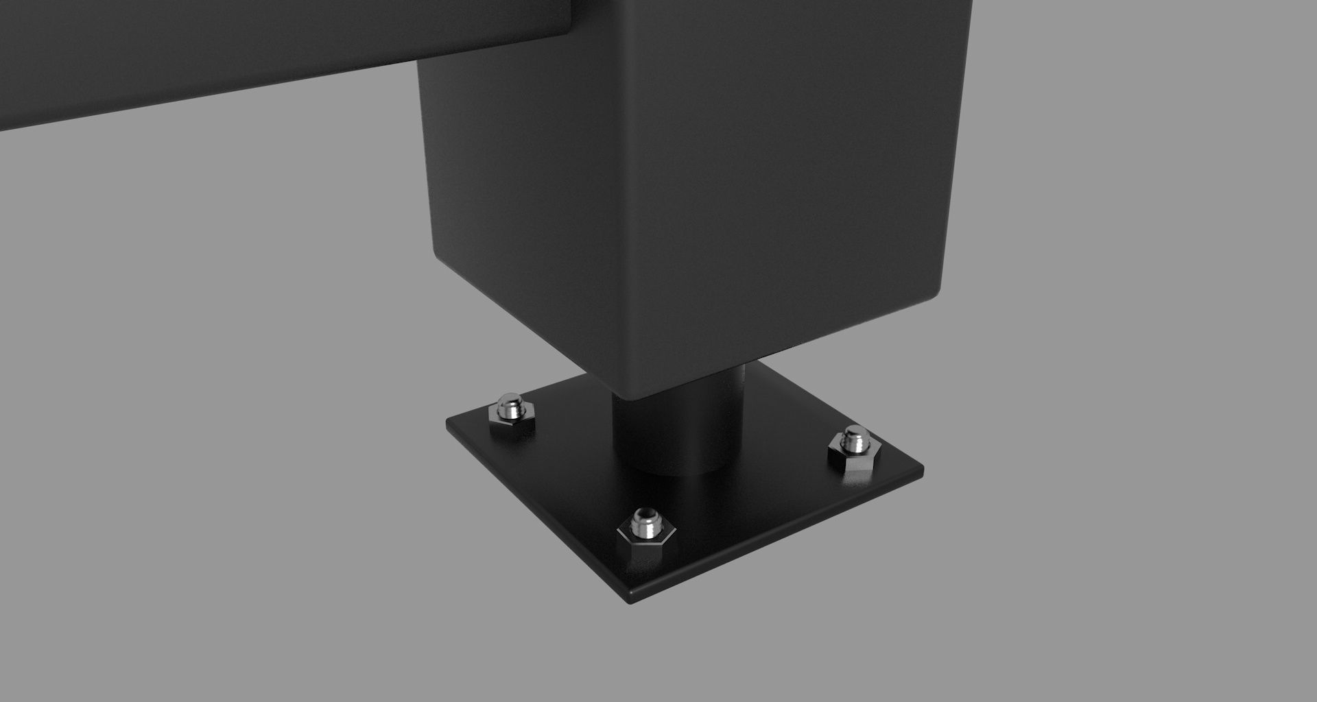 Aluminum swing gate 3D model_4