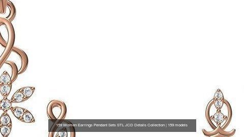 159 Women Earrings Pendant Sets STL JCD Details Collection _47