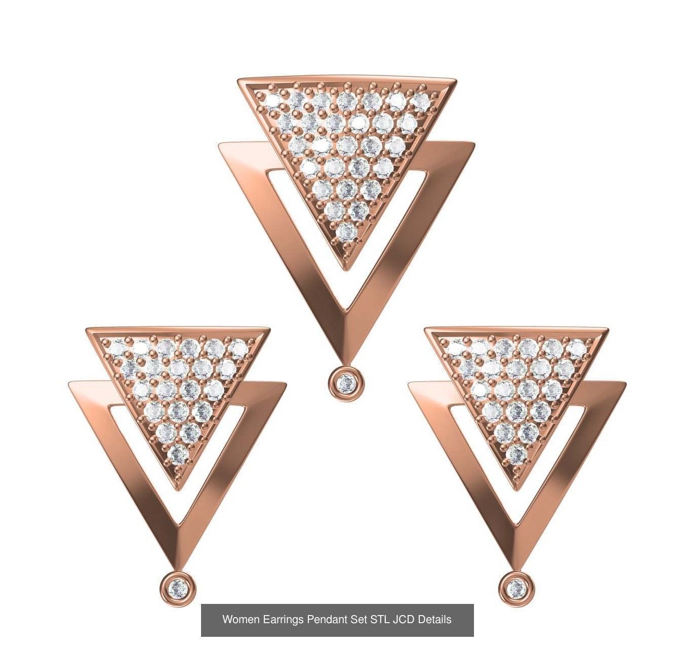 159 Women Earrings Pendant Sets STL JCD Details Collection _369