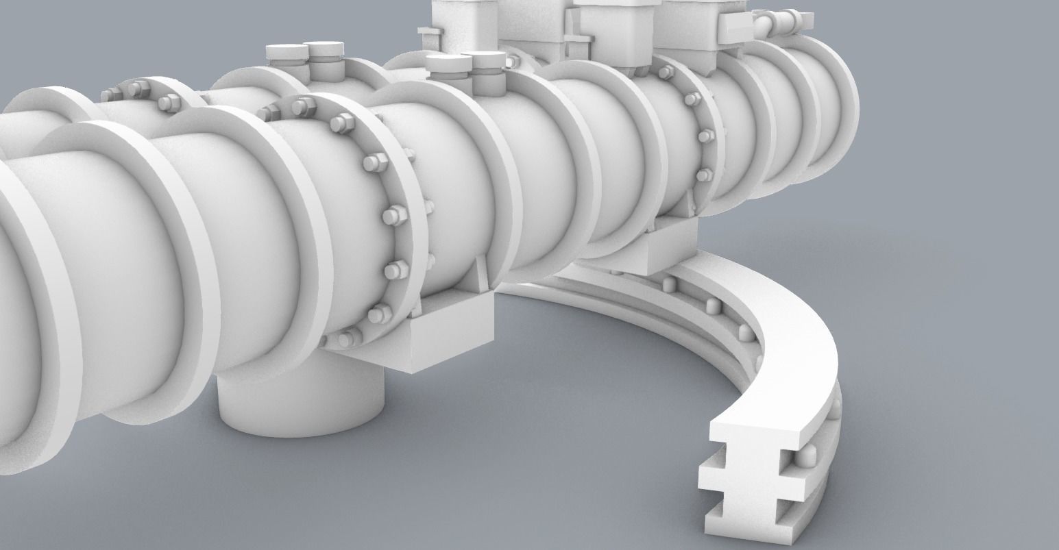 Type 53 Torpedo Tubes Low-poly 3D model_2