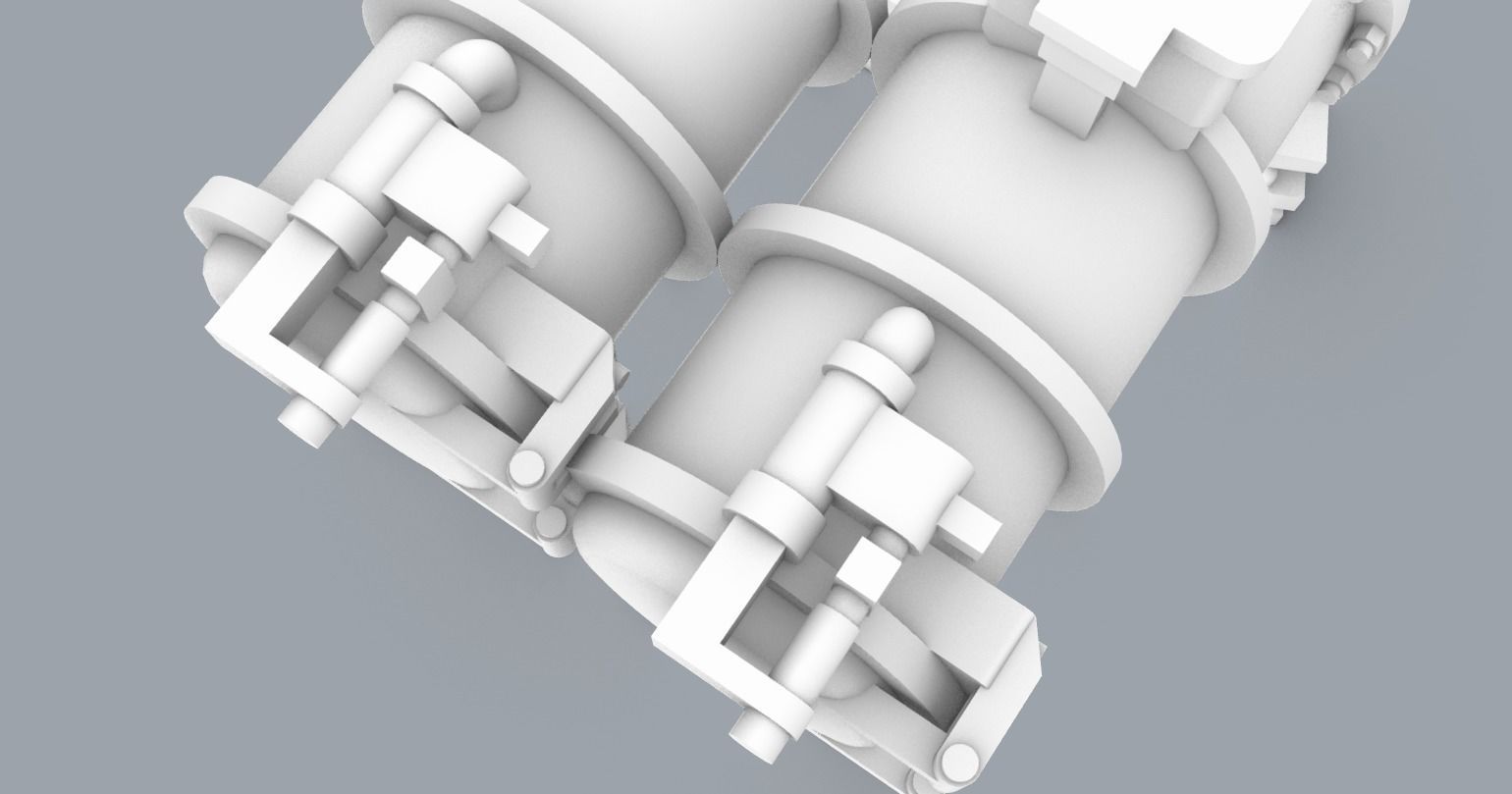 Type 53 Torpedo Tubes Low-poly 3D model_5