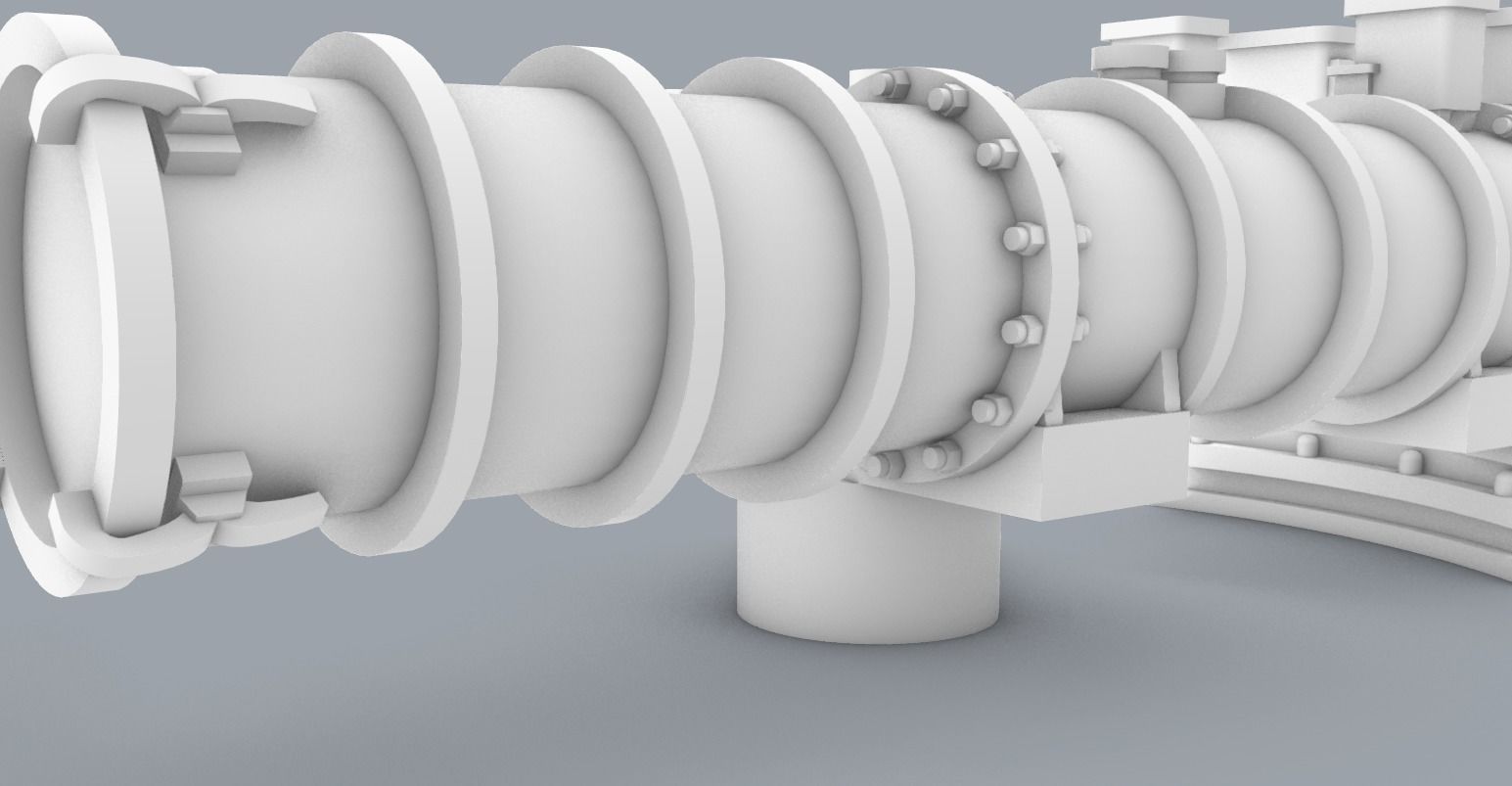 Type 53 Torpedo Tubes Low-poly 3D model_8